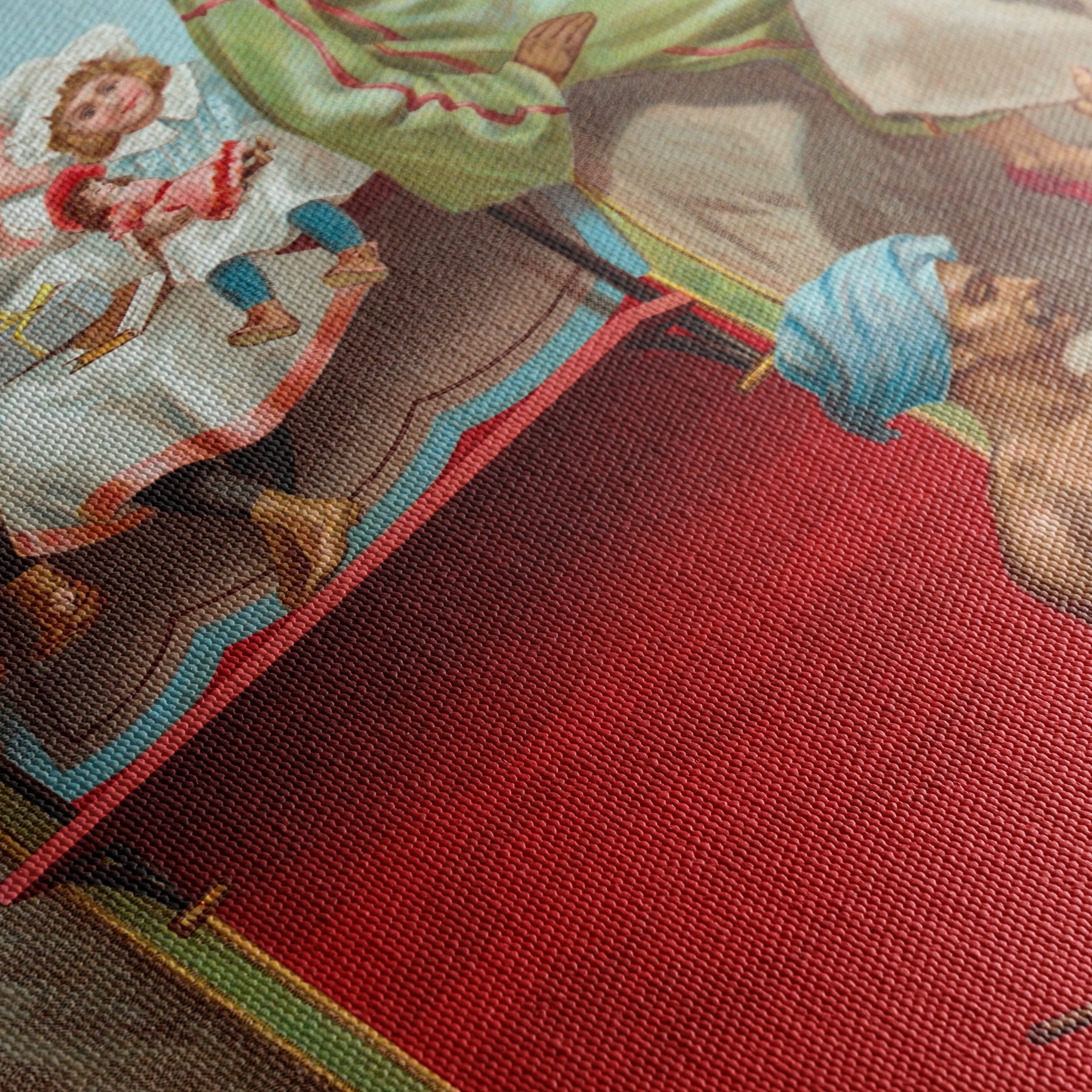 Vintage Elephant with Children in Carnival Scene - Image 5