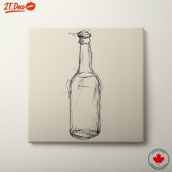 Hand-Drawn Bottle Sketch Art