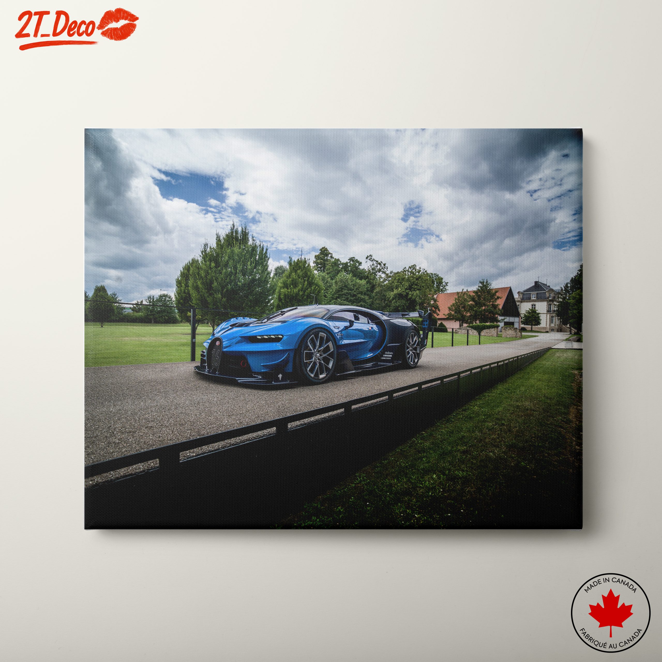 Sleek Blue Classic Sports Car