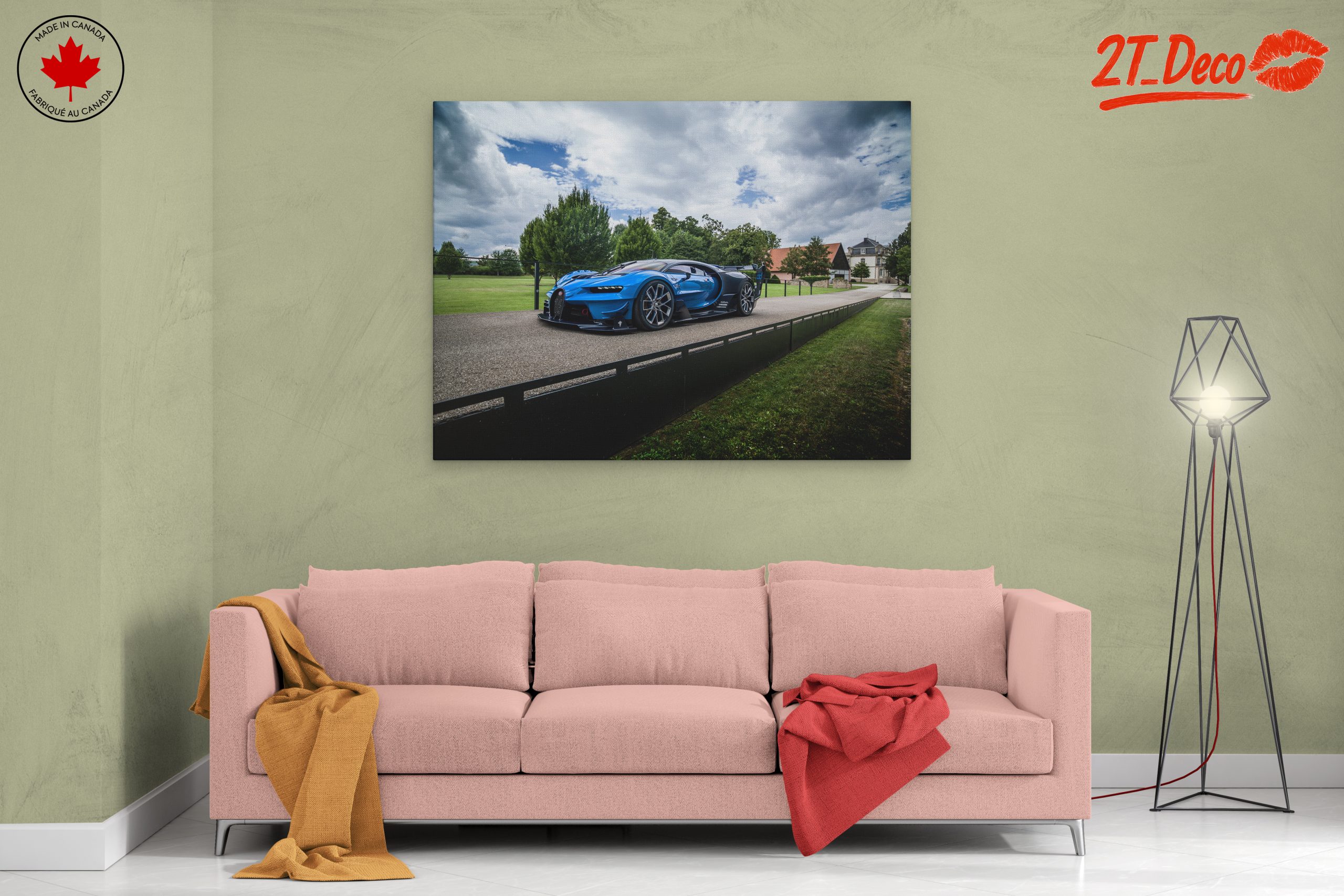 Sleek Blue Classic Sports Car - Image 2