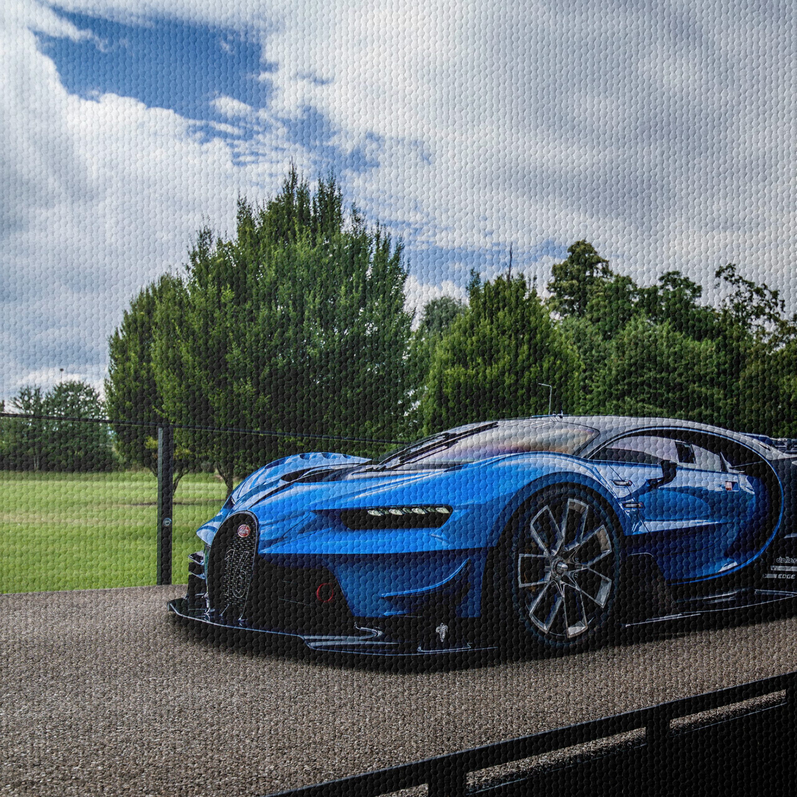 Sleek Blue Classic Sports Car - Image 4