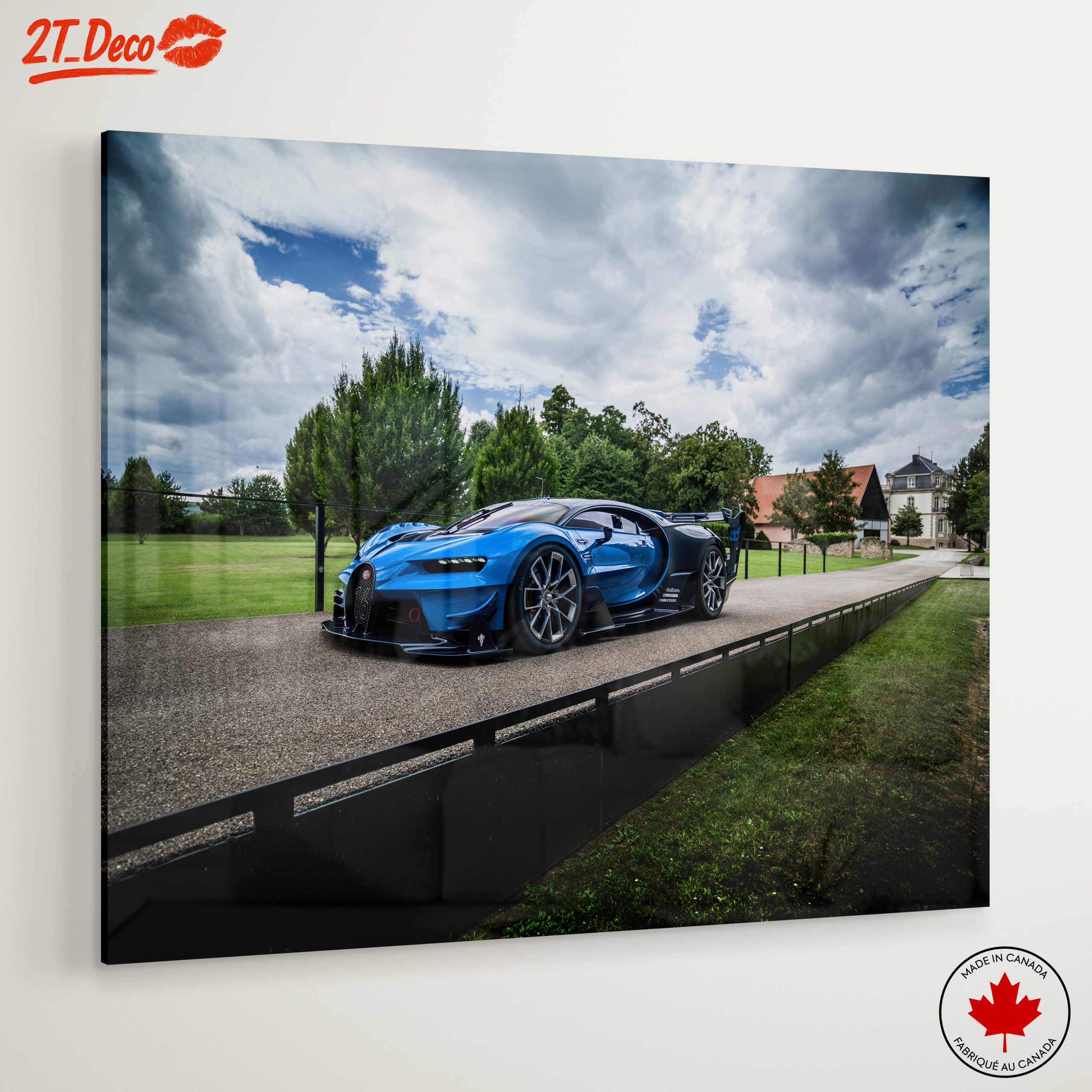 Sleek Blue Classic Sports Car - Image 6