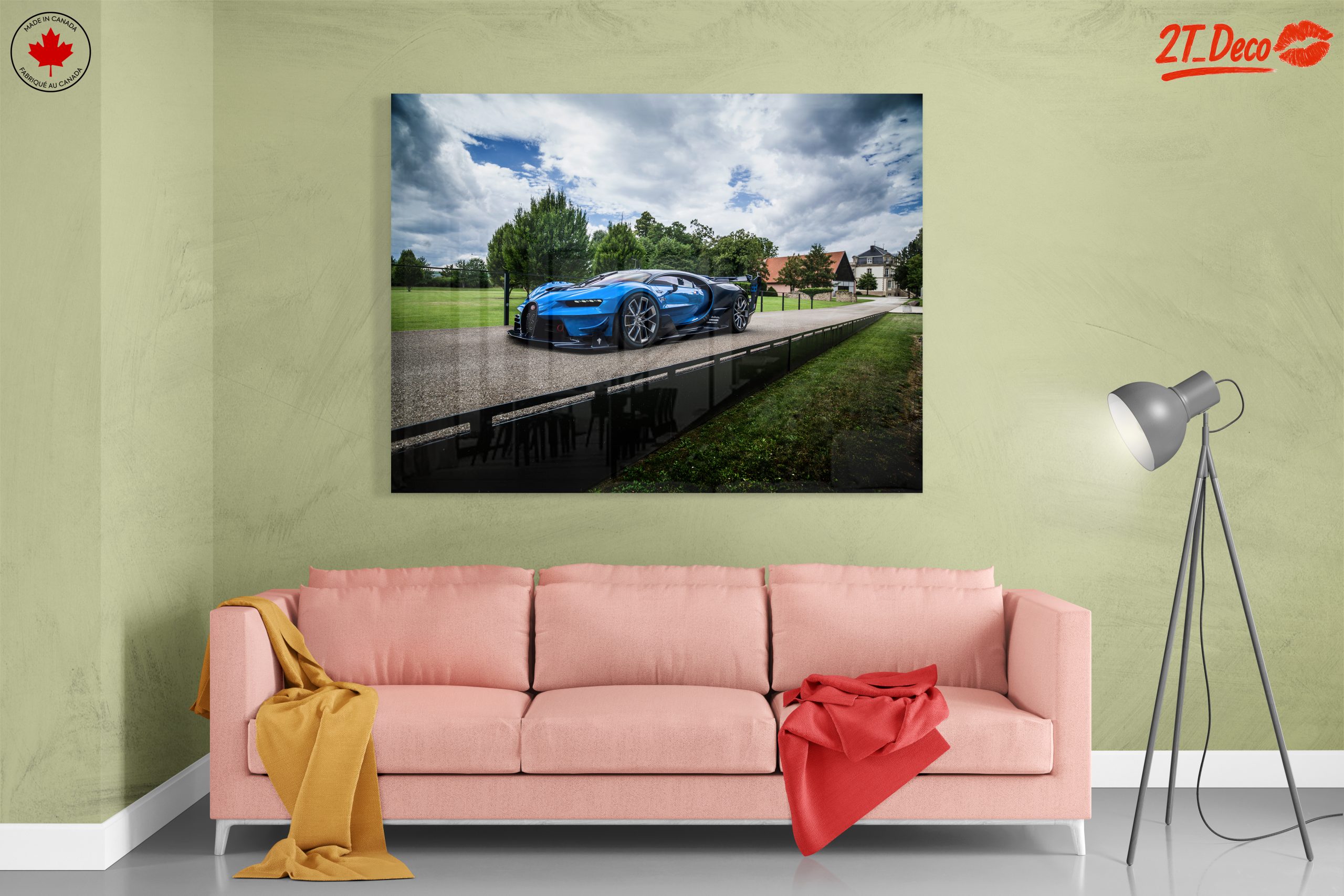 Sleek Blue Classic Sports Car - Image 7