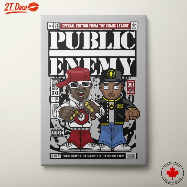 Public Enemy Comic Style Artwork