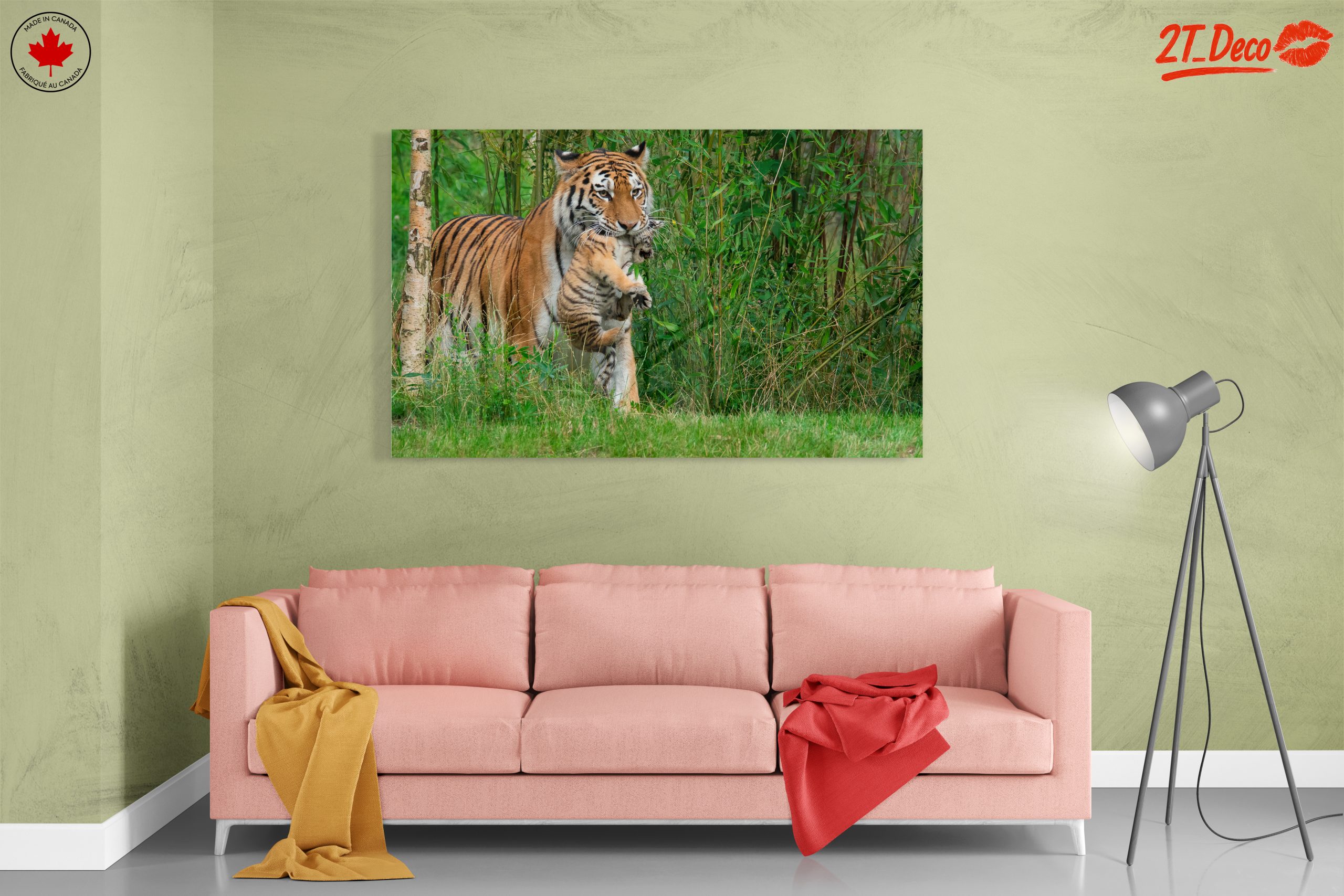 Mother Tiger with Cub in Lush Greenery - Image 7