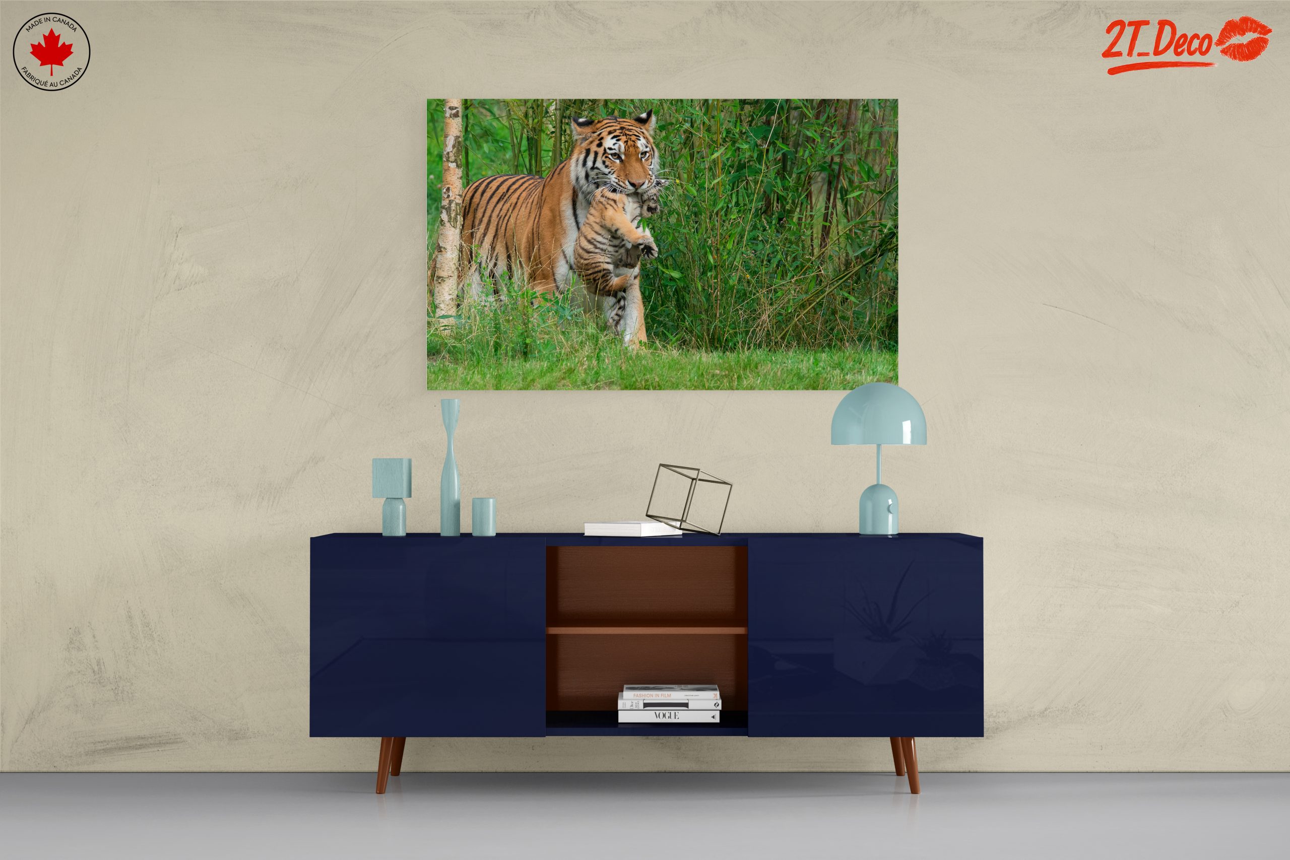 Mother Tiger with Cub in Lush Greenery - Image 8