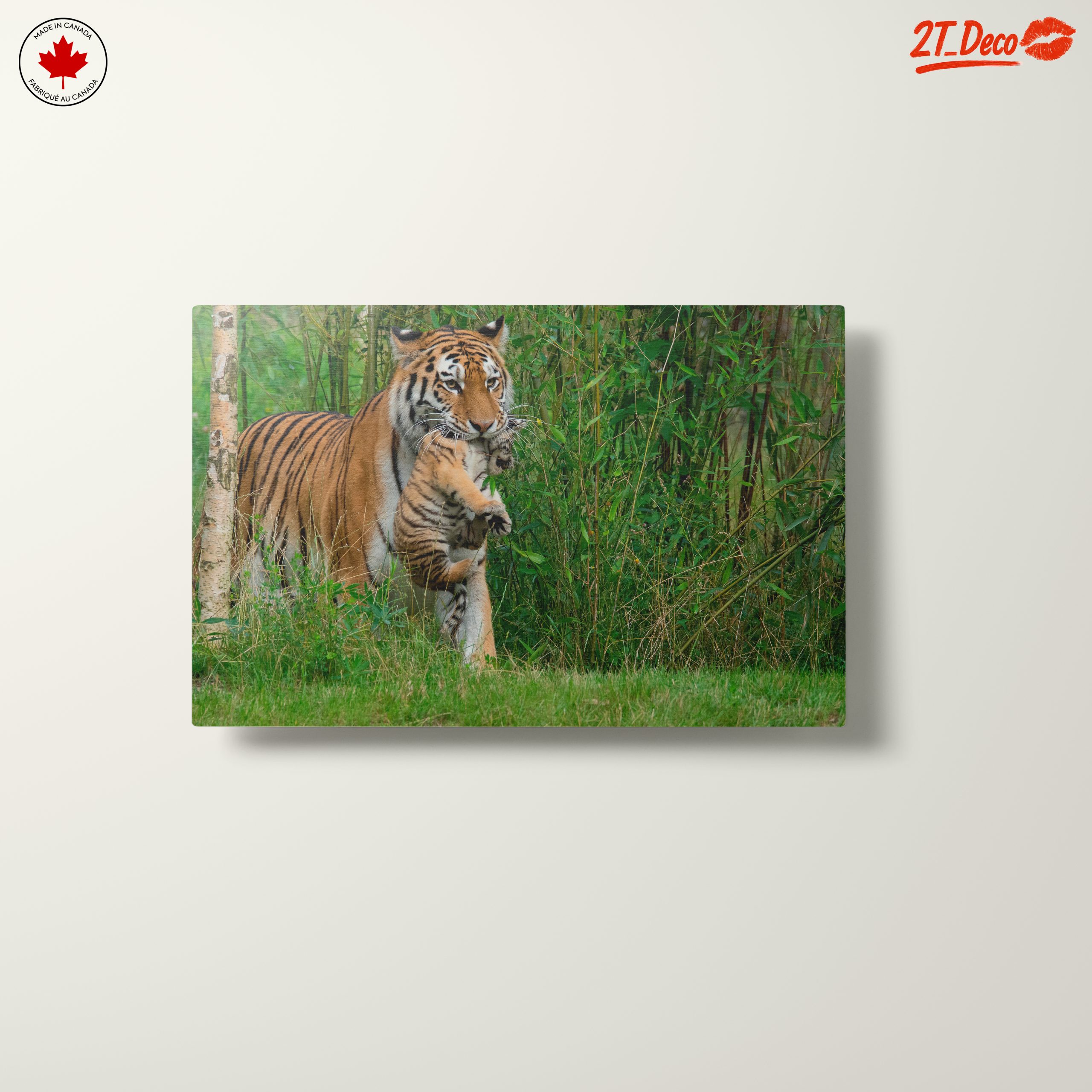 Mother Tiger with Cub in Lush Greenery - Image 10