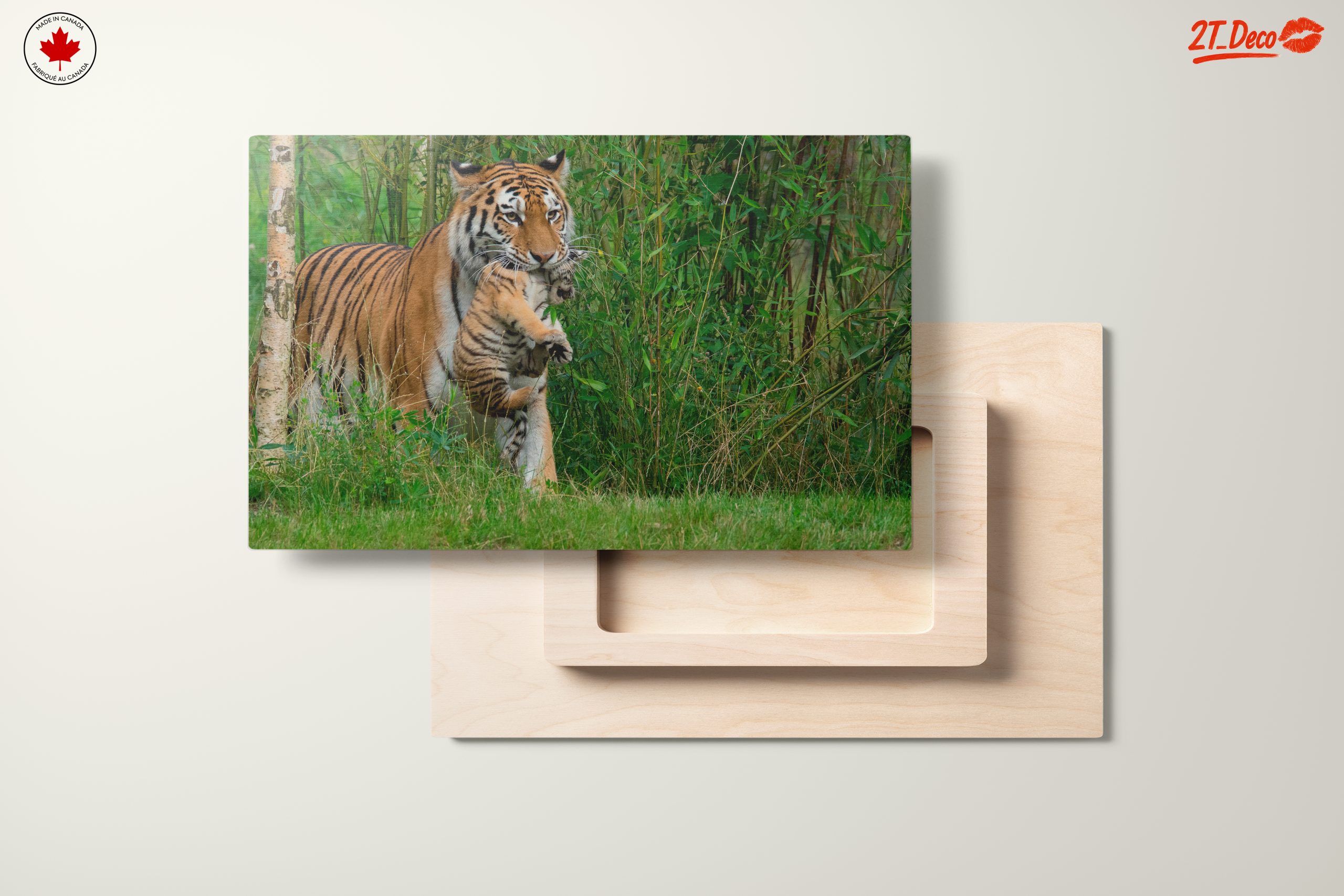 Mother Tiger with Cub in Lush Greenery - Image 11