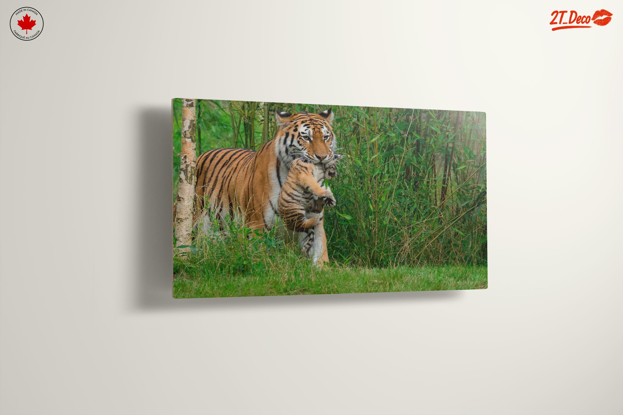 Mother Tiger with Cub in Lush Greenery - Image 13