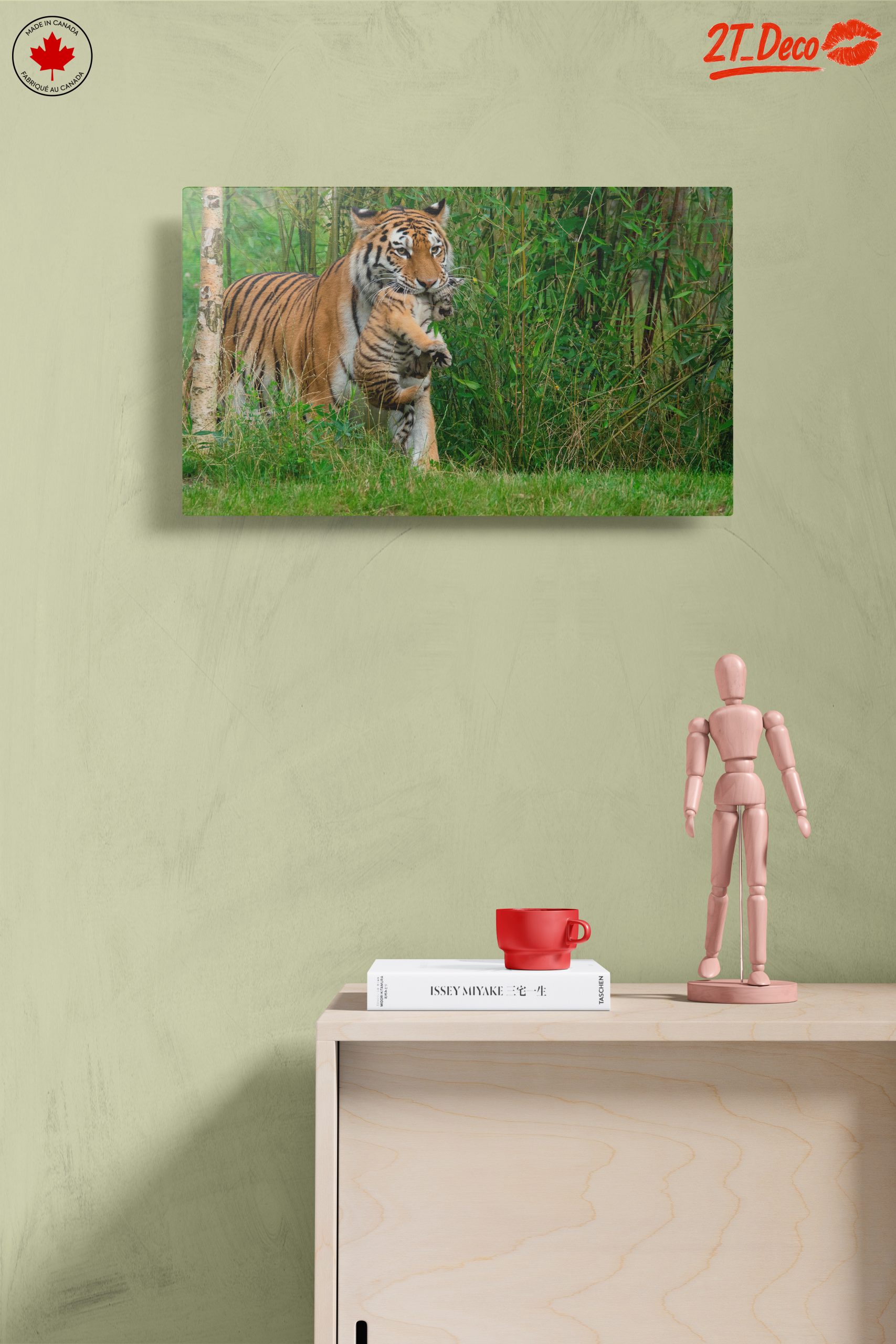 Mother Tiger with Cub in Lush Greenery - Image 14