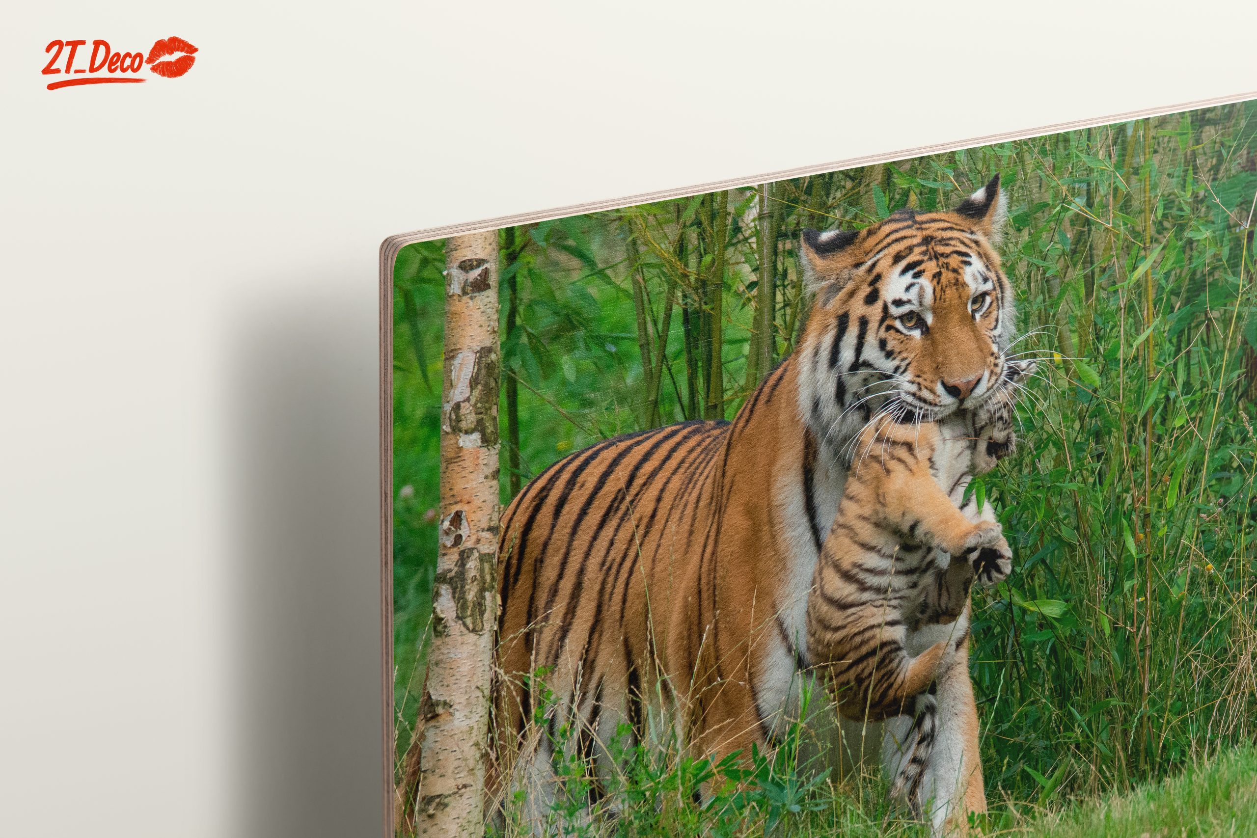 Mother Tiger with Cub in Lush Greenery - Image 15