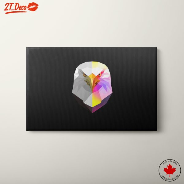 Stylized Geometric Eagle Portrait Art
