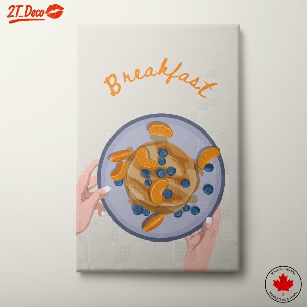 Abstract Breakfast Food Illustration