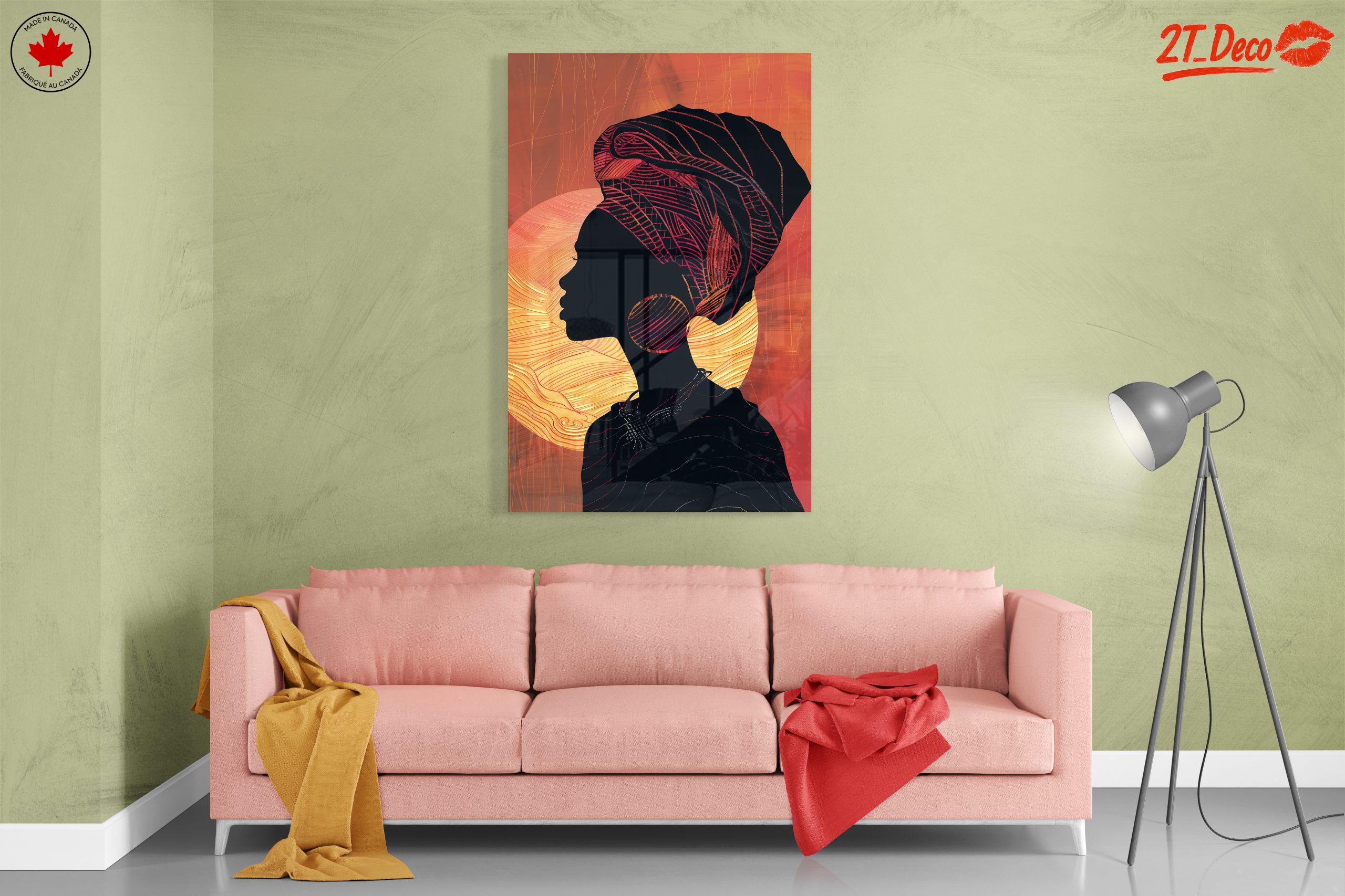 Vibrant Afro Art Silhouette of a Woman - Image 7