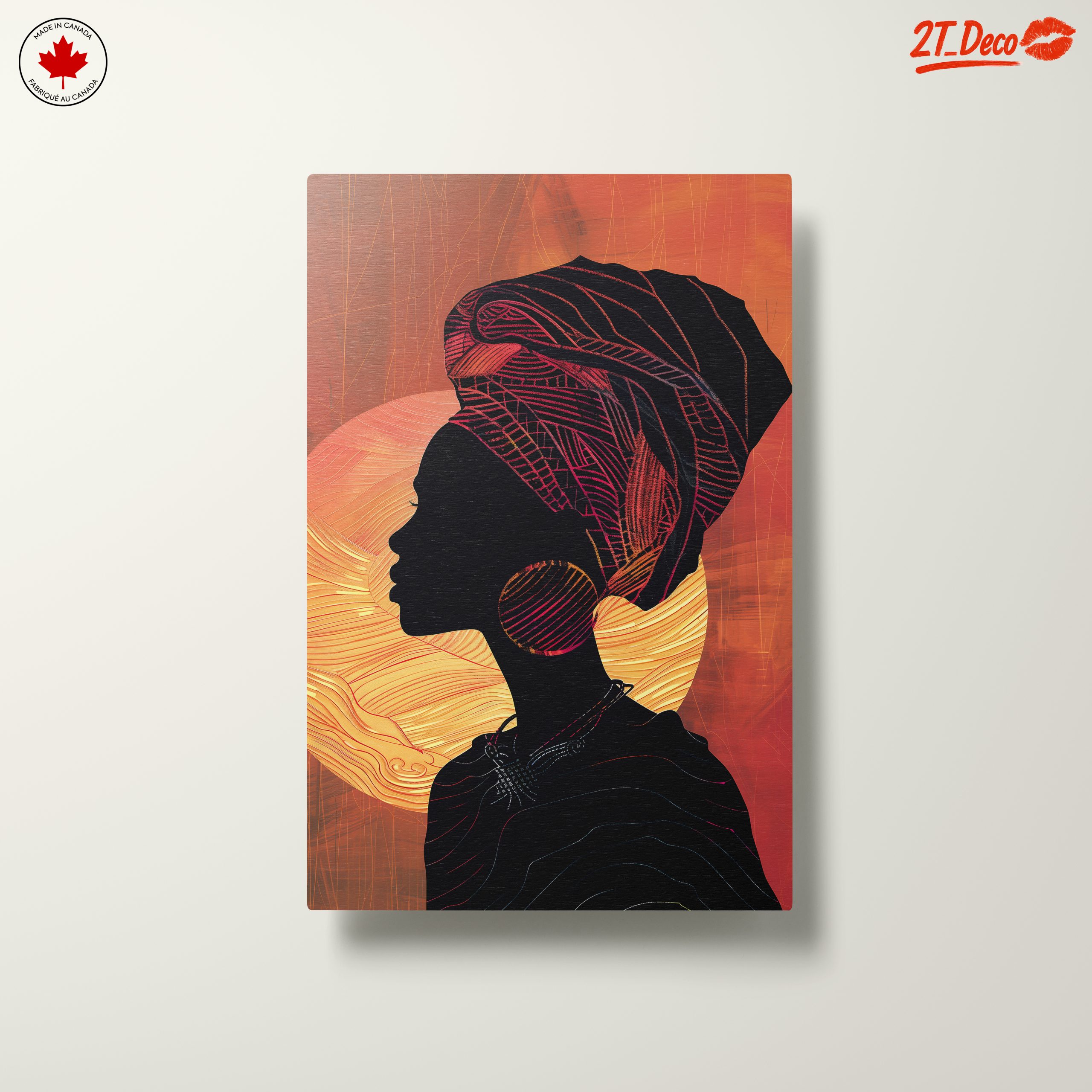Vibrant Afro Art Silhouette of a Woman - Image 10