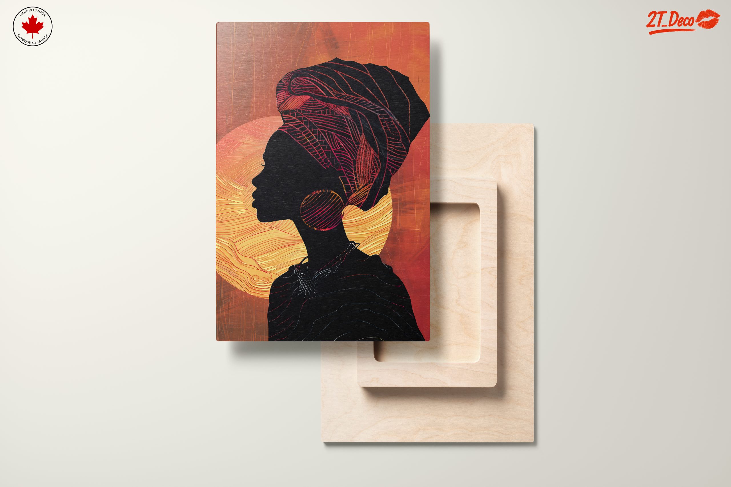 Vibrant Afro Art Silhouette of a Woman - Image 11