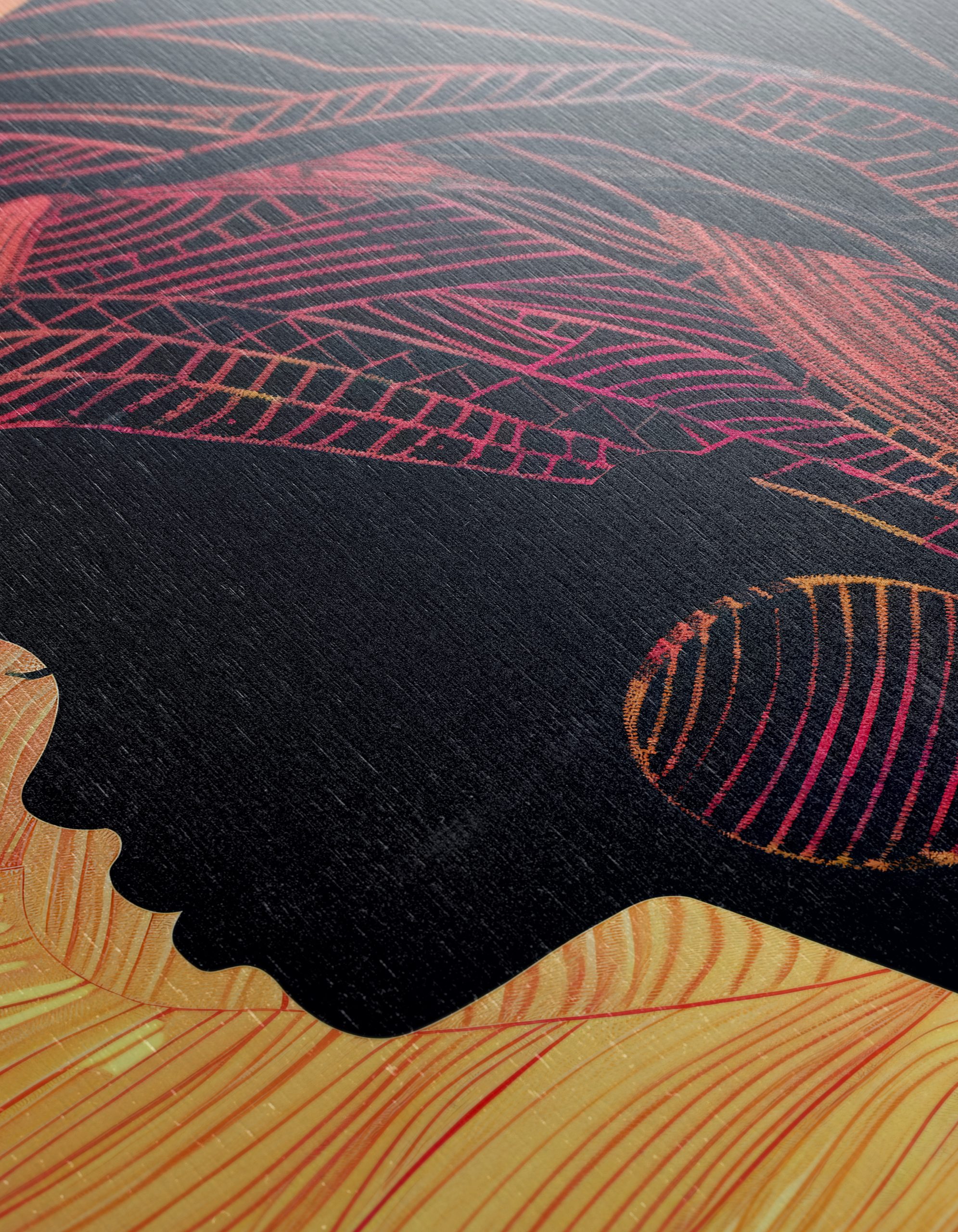 Vibrant Afro Art Silhouette of a Woman - Image 12
