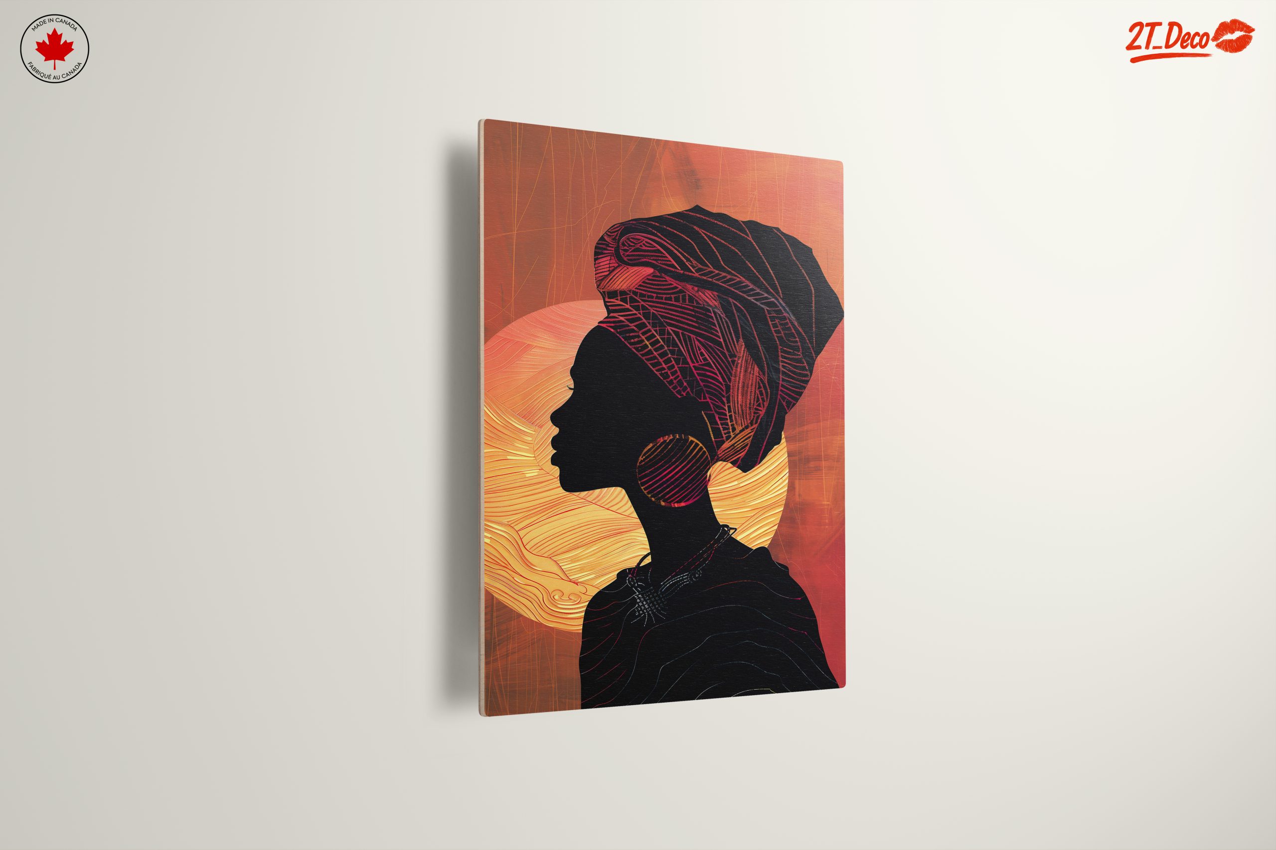 Vibrant Afro Art Silhouette of a Woman - Image 13