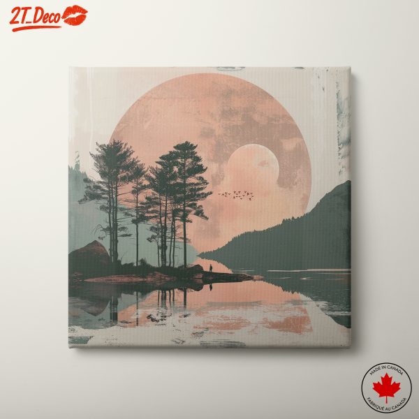 Tranquil Abstract Landscape with Textured Elements