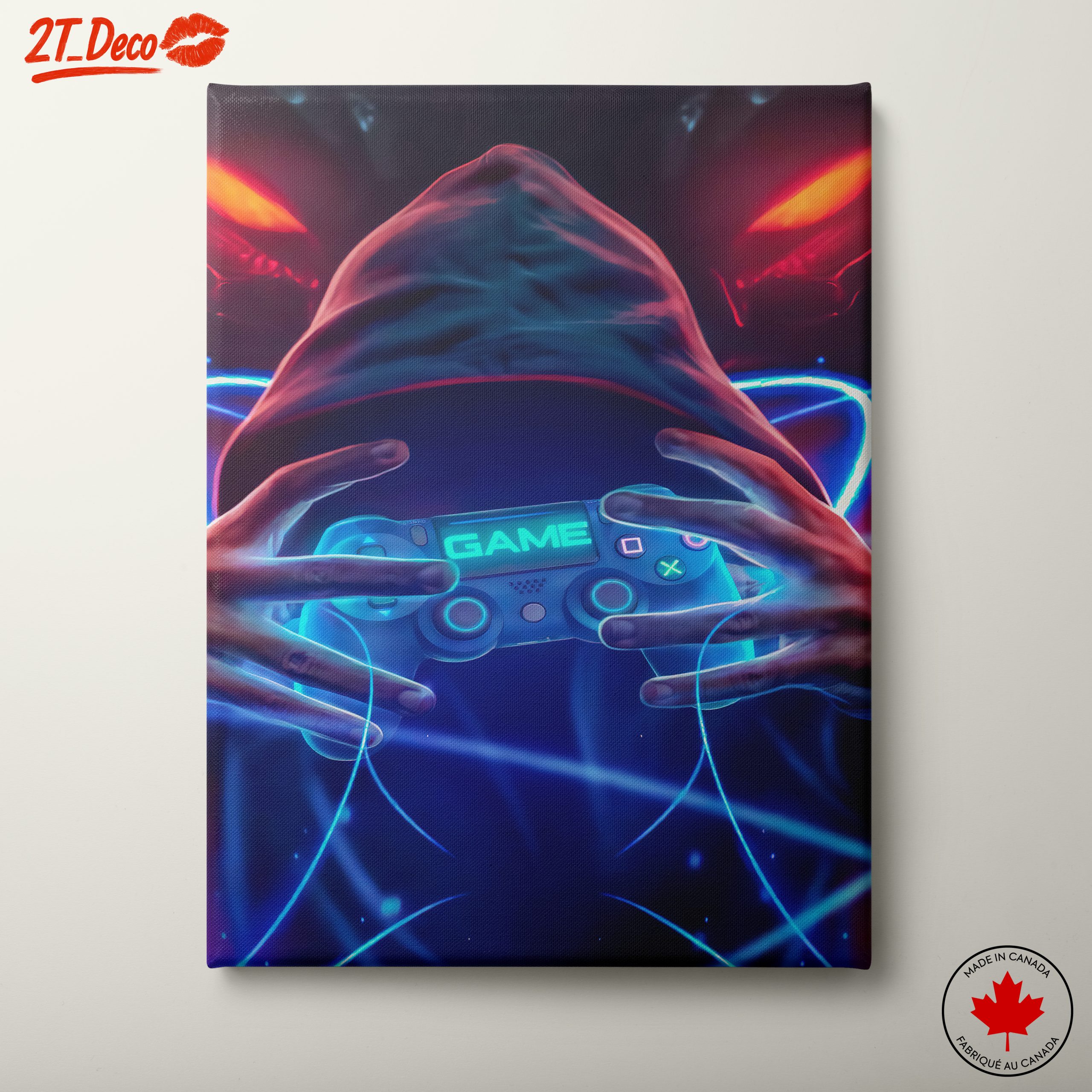 Vibrant Gaming Art with Neon Colors