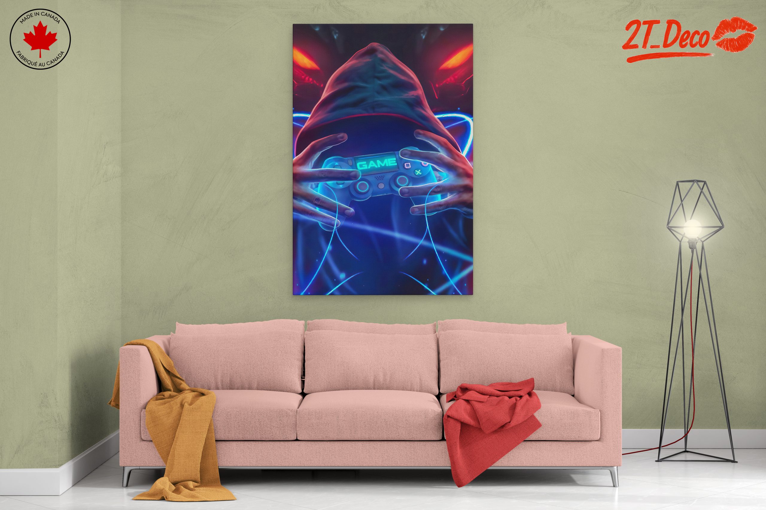 Vibrant Gaming Art with Neon Colors - Image 2