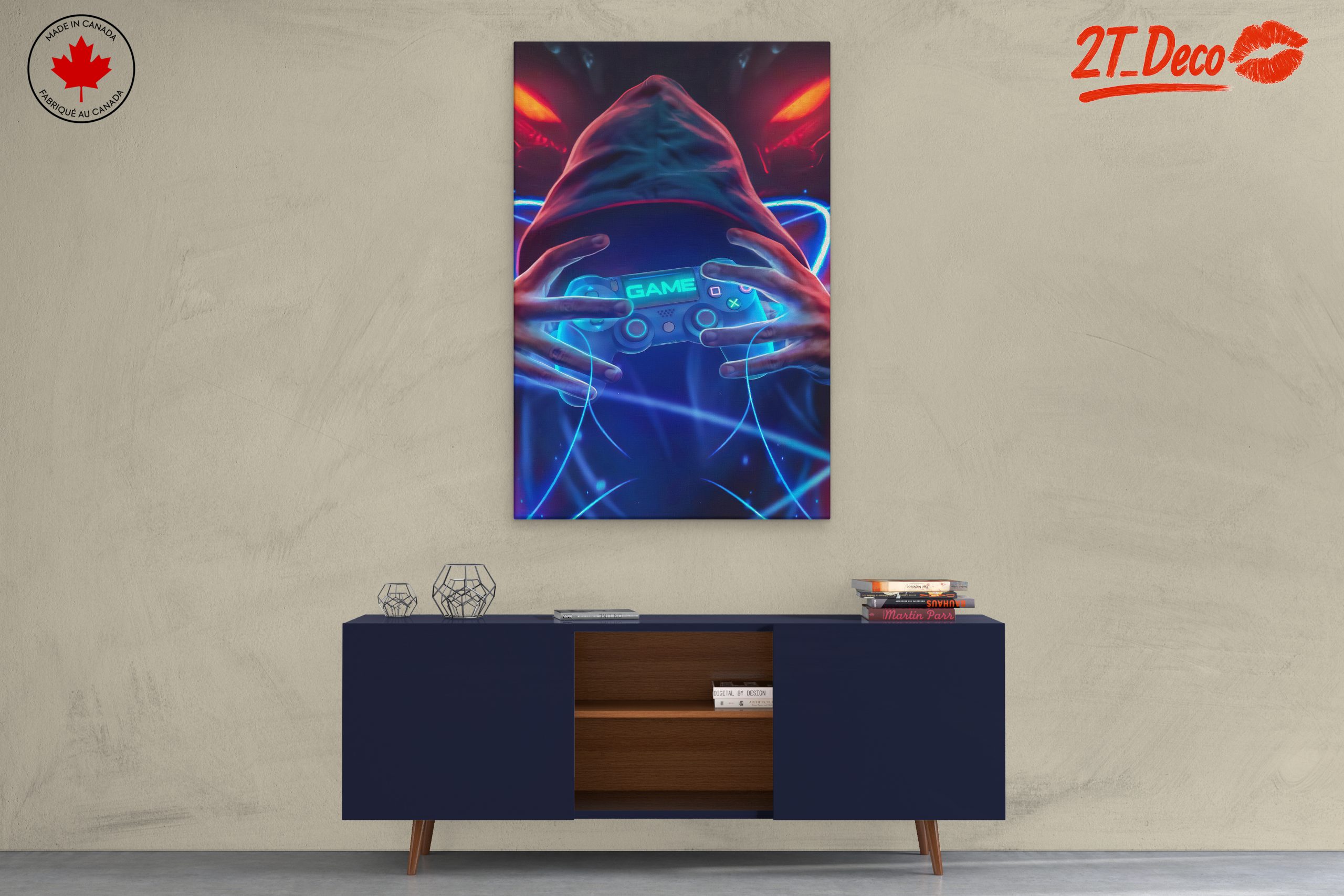 Vibrant Gaming Art with Neon Colors - Image 3