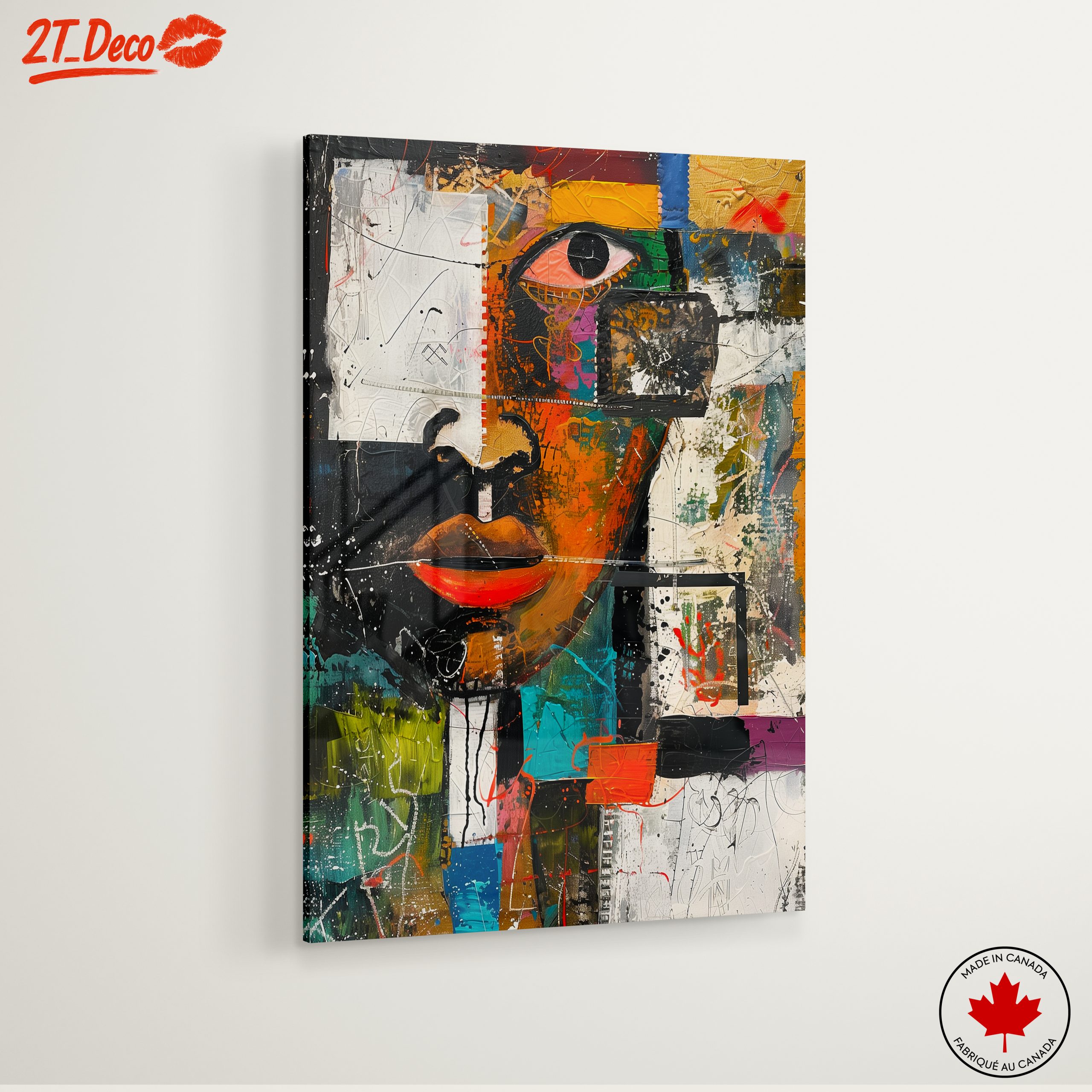 Vibrant Modern Abstract Portrait Art - Image 6