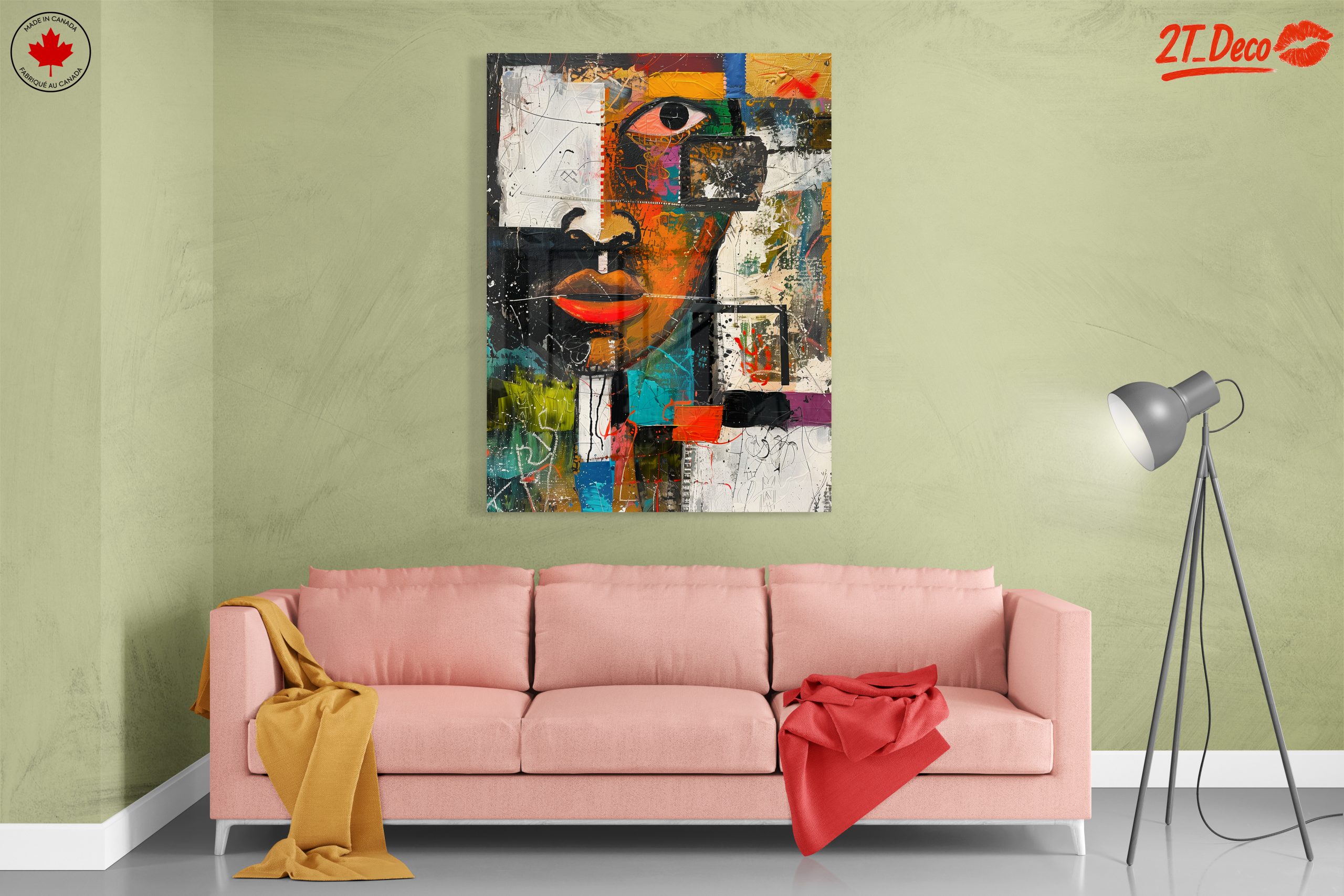 Vibrant Modern Abstract Portrait Art - Image 7