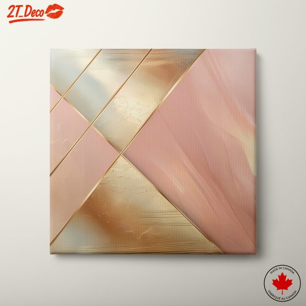 Elegant Abstract Pink and Gold Design