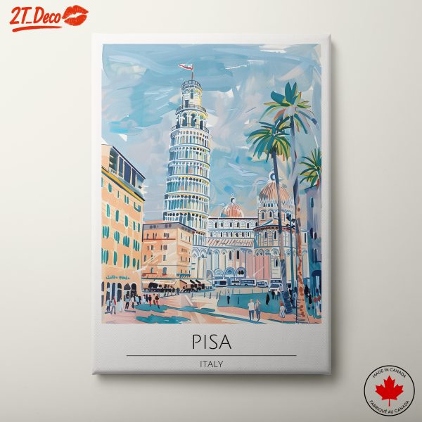 Leaning Tower of Pisa Cityscape Art
