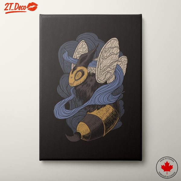 Whimsical Doodle of a Bee