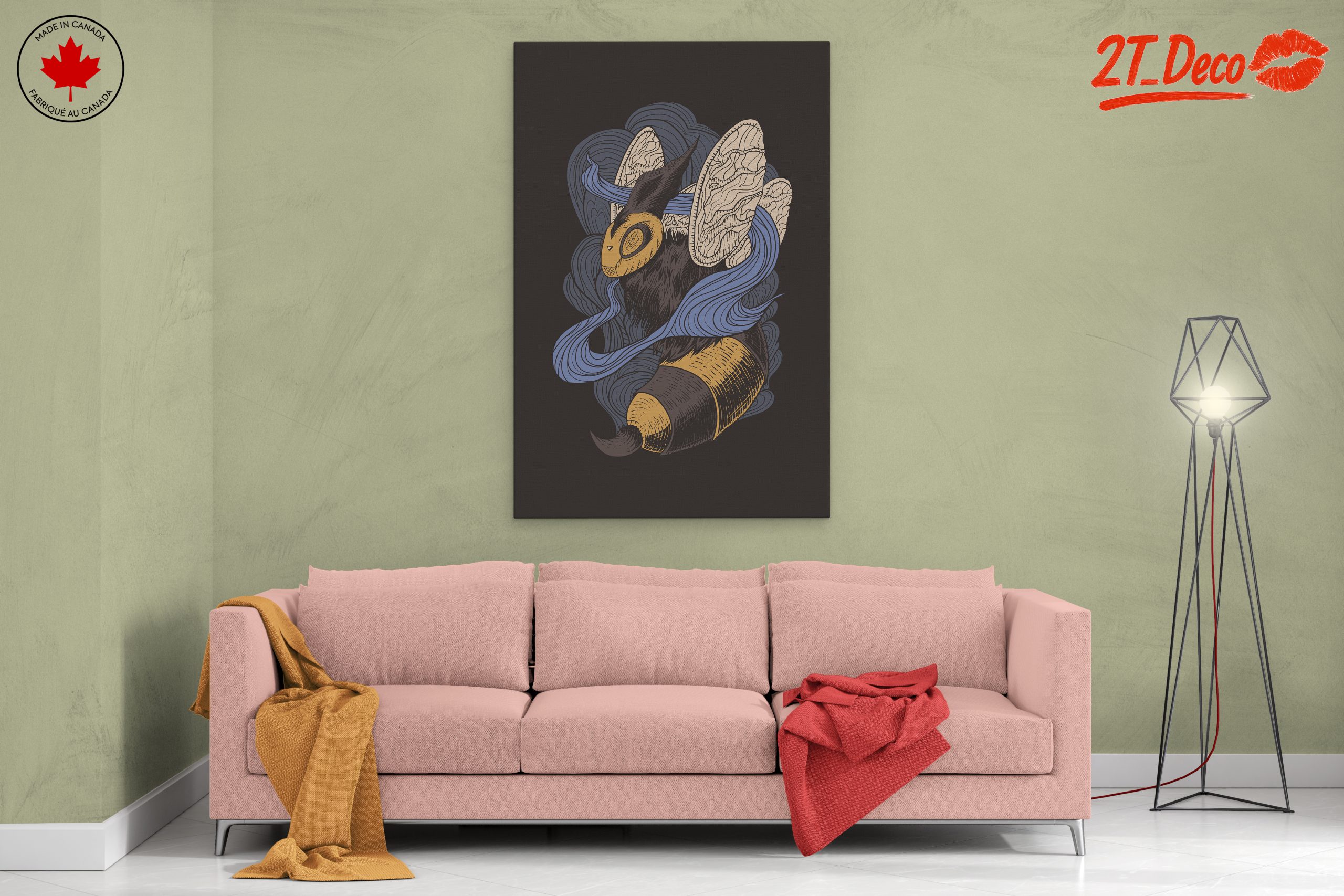 Whimsical Doodle of a Bee - Image 2