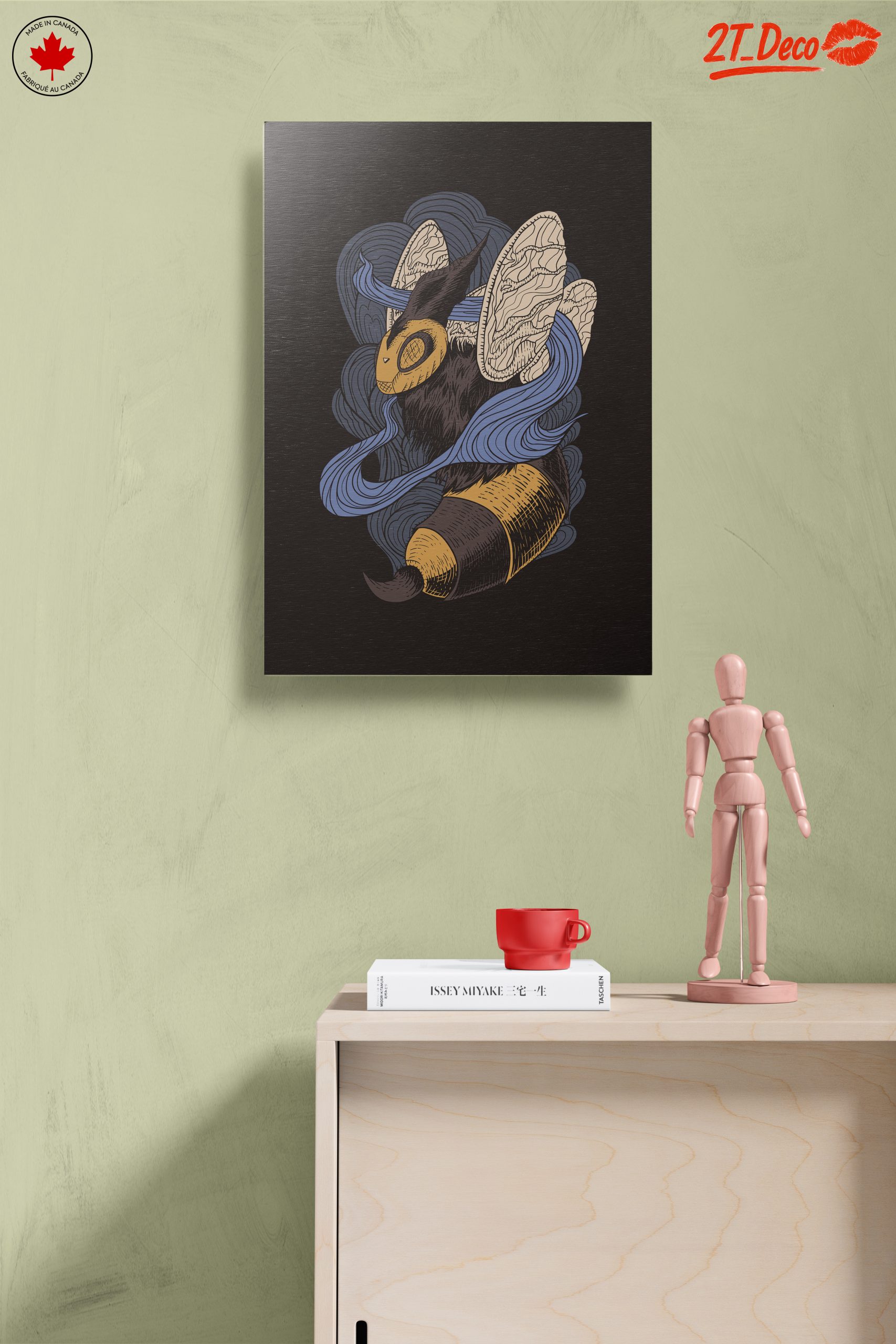 Whimsical Doodle of a Bee - Image 14