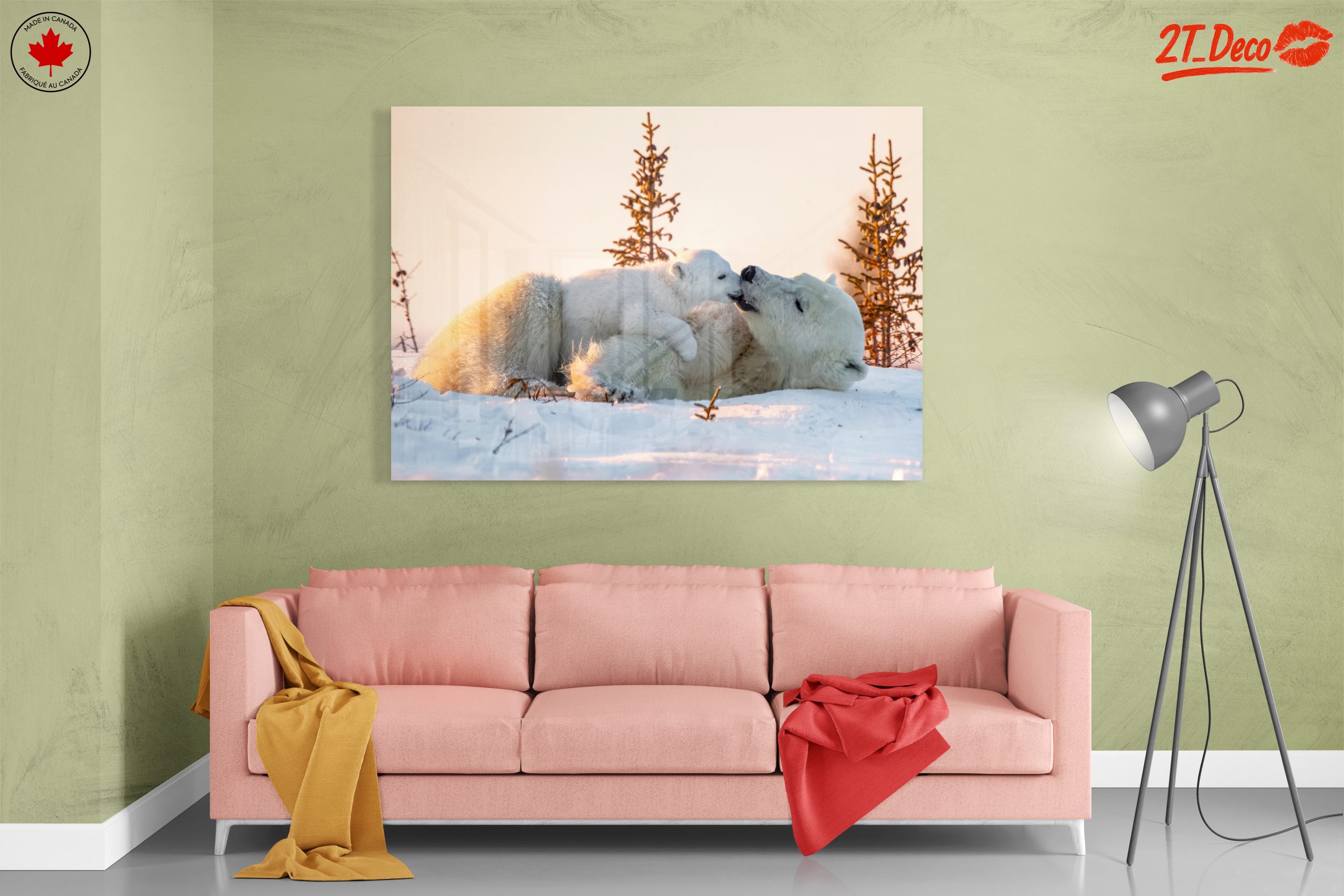 Nurturing Polar Bears in Winter Landscape - Image 7