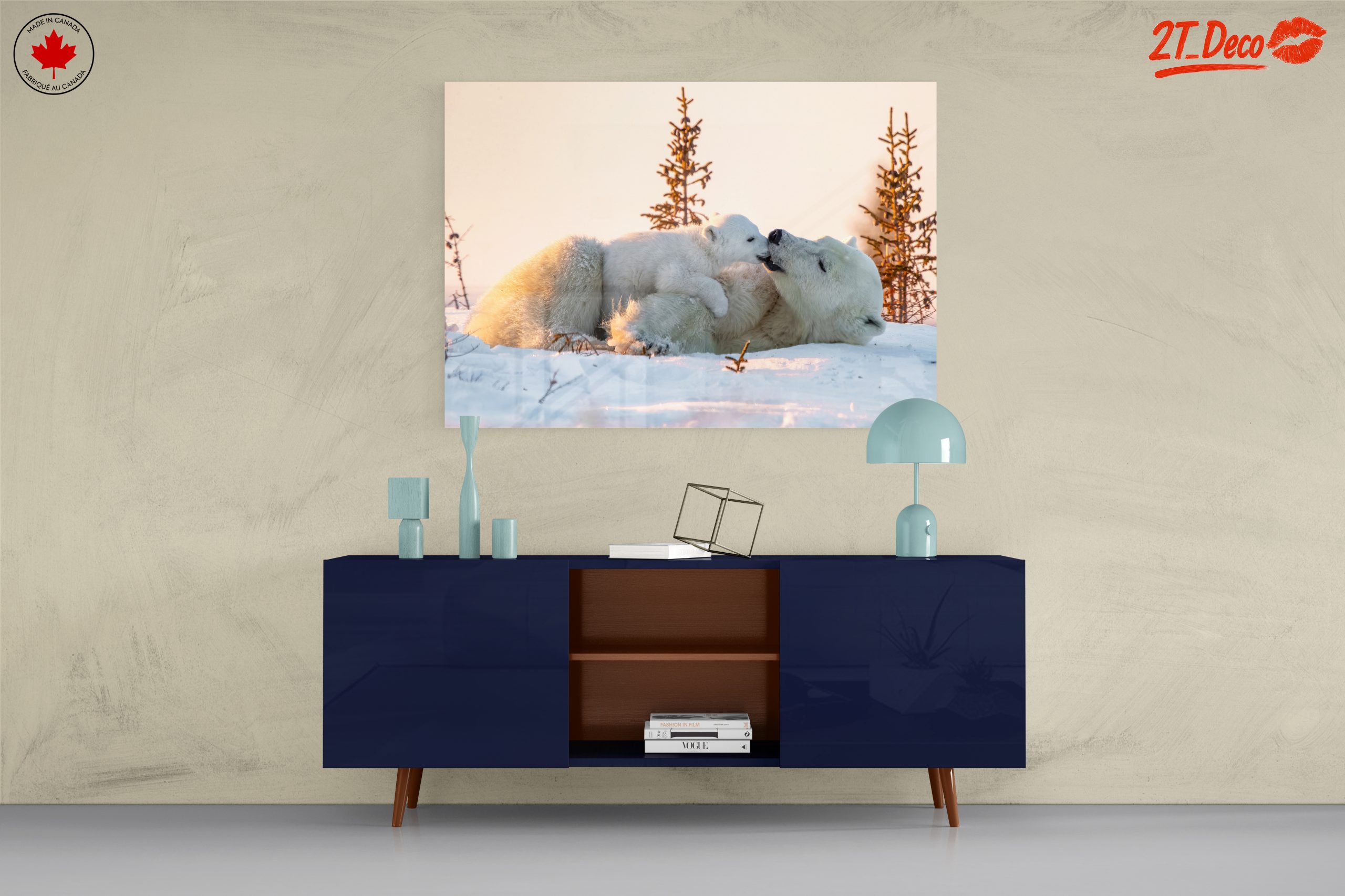 Nurturing Polar Bears in Winter Landscape - Image 8