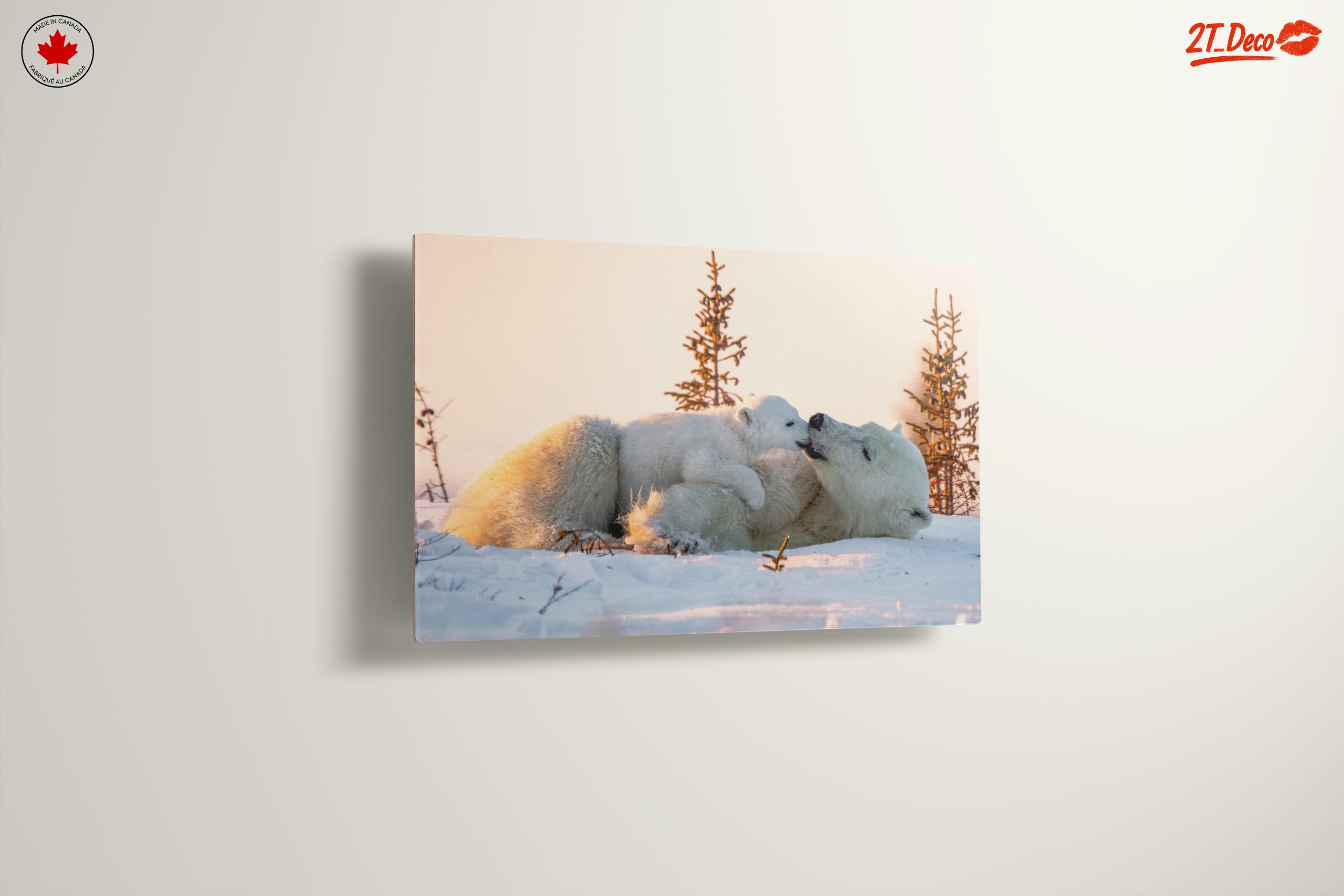Nurturing Polar Bears in Winter Landscape - Image 13