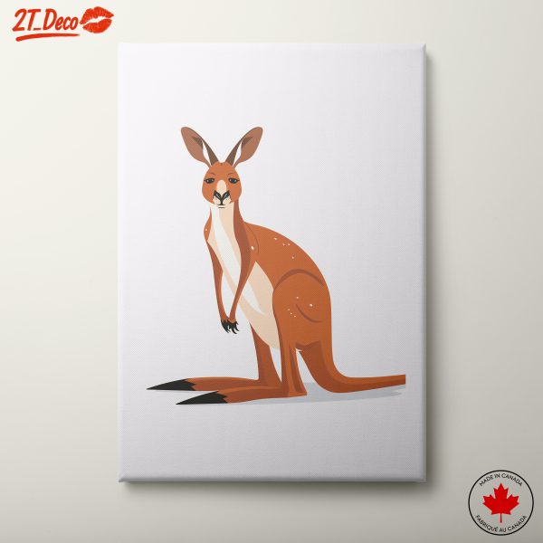 Stylized Kangaroo Illustration Art