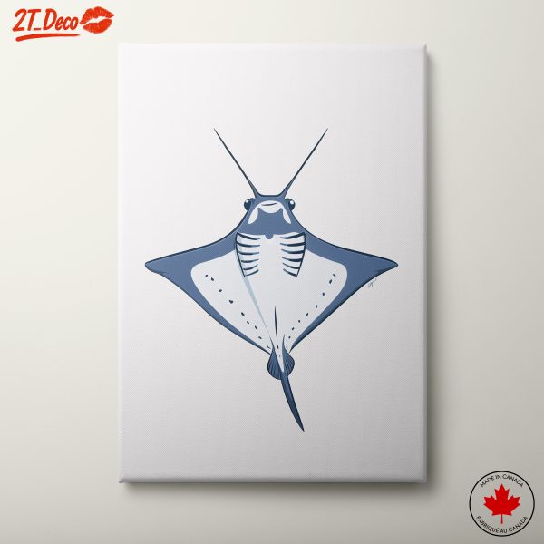 Stylized Stingray Artwork for Coastal Decor