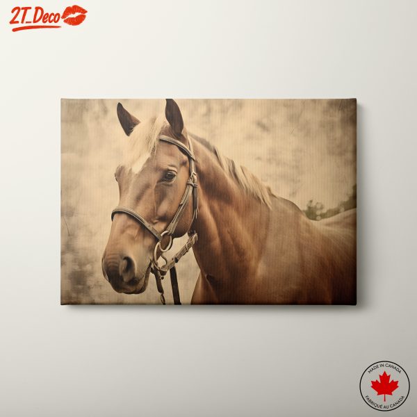 Stunning Horse Portrait in Vintage Style