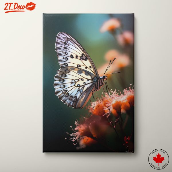 Elegant Butterfly on Vibrant Flowers
