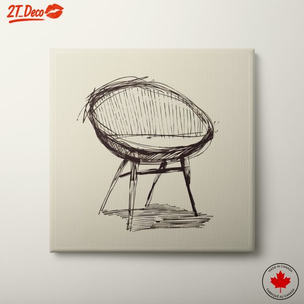 Stylized Furniture Sketch Art for Modern Interiors