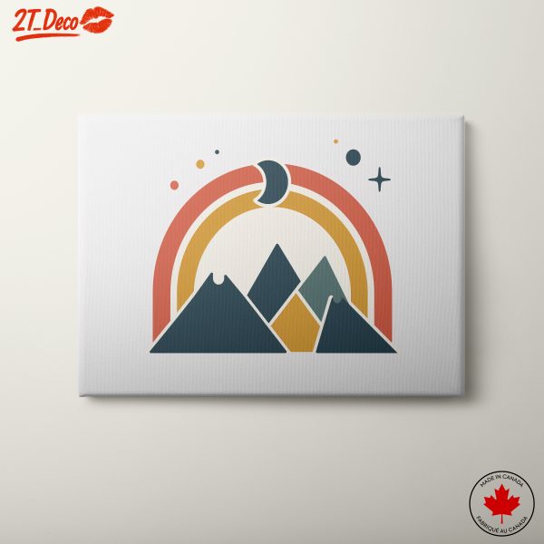 Abstract Landscape with Mountains and Rainbow 2