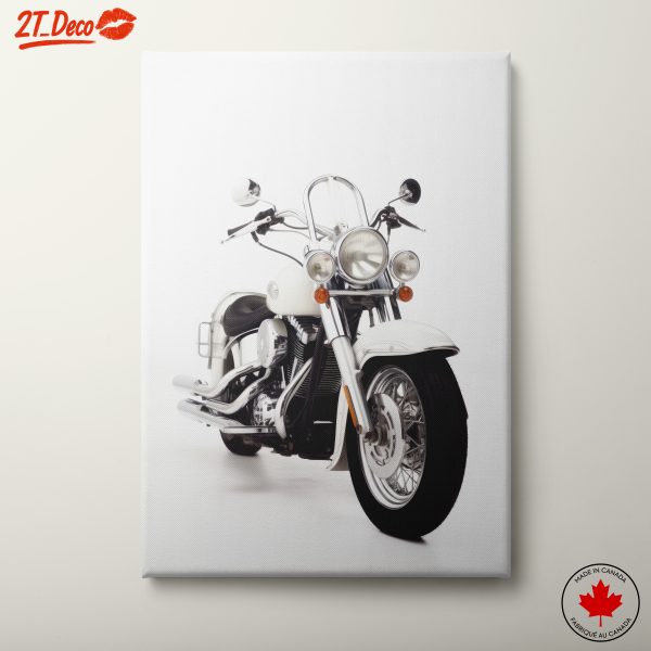 Classic Motorcycle in Bold Detail