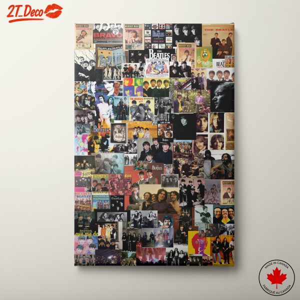 Iconic Beatles Collage Art for Music Lovers