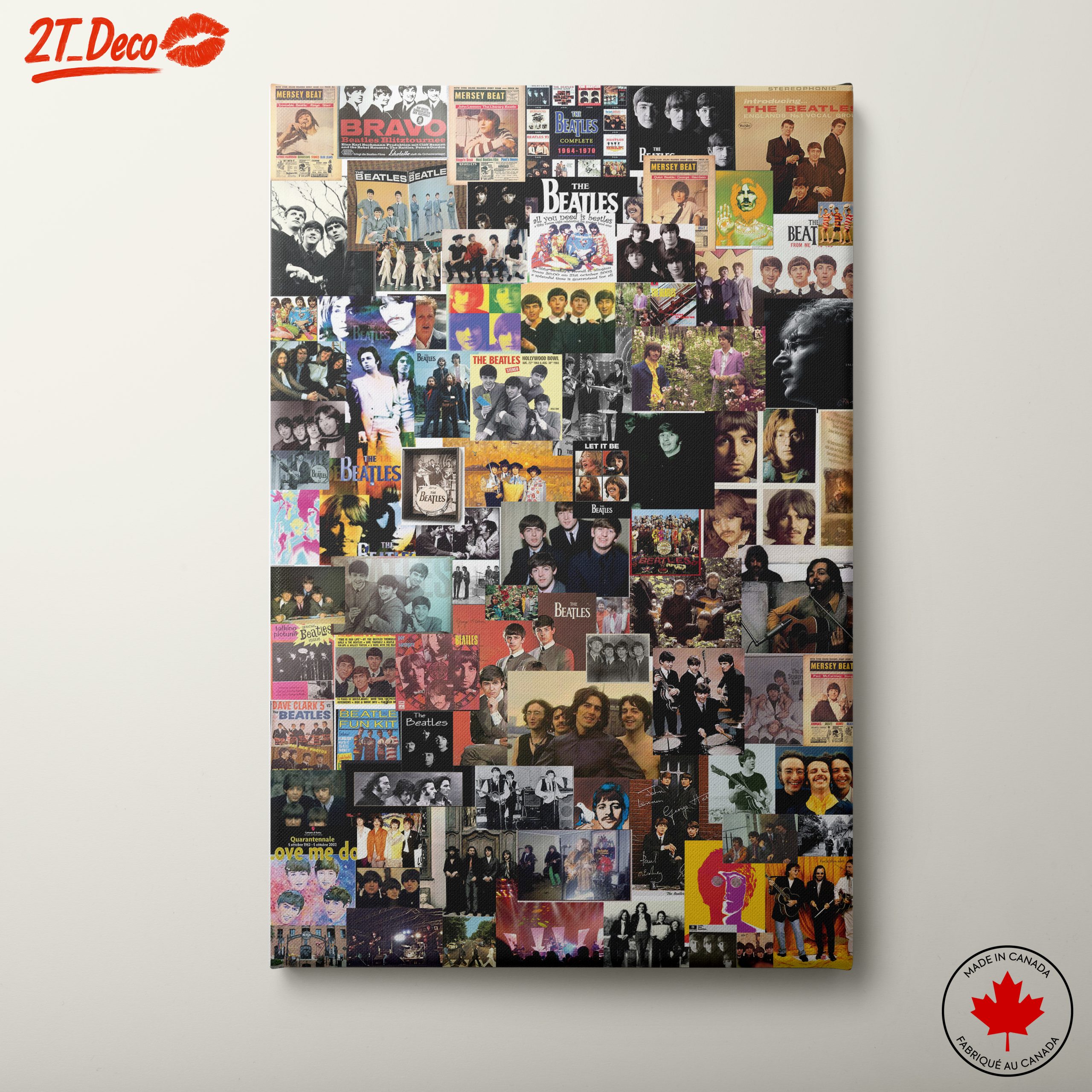 Iconic Beatles Collage Art for Music Lovers