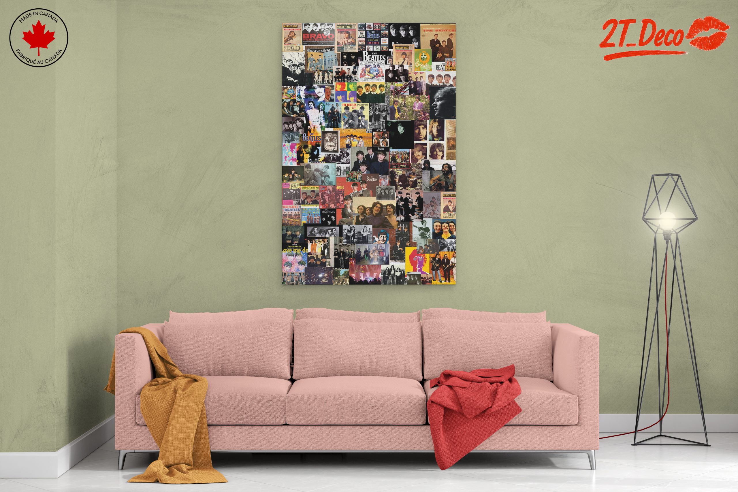 Iconic Beatles Collage Art for Music Lovers - Image 2
