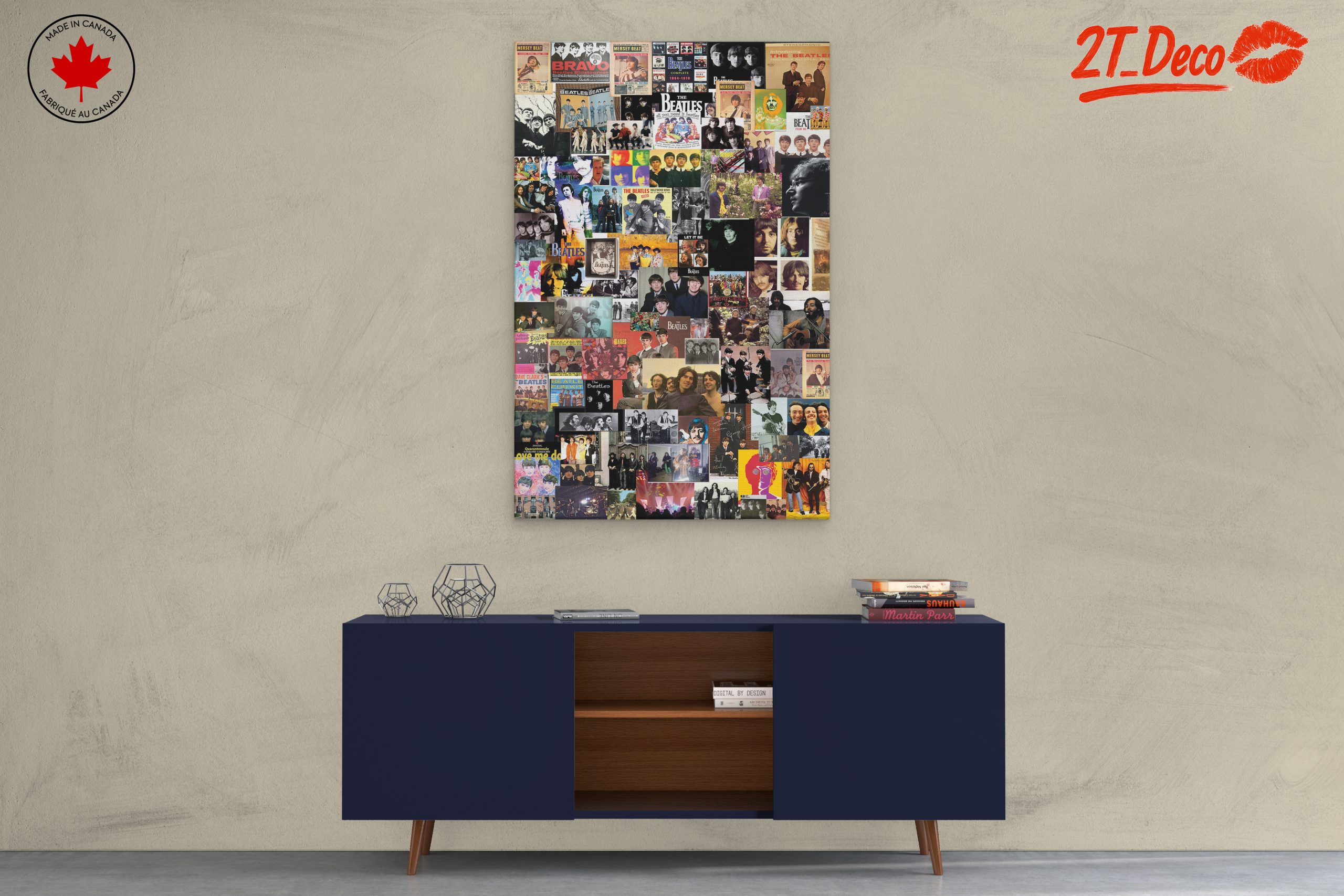 Iconic Beatles Collage Art for Music Lovers - Image 3