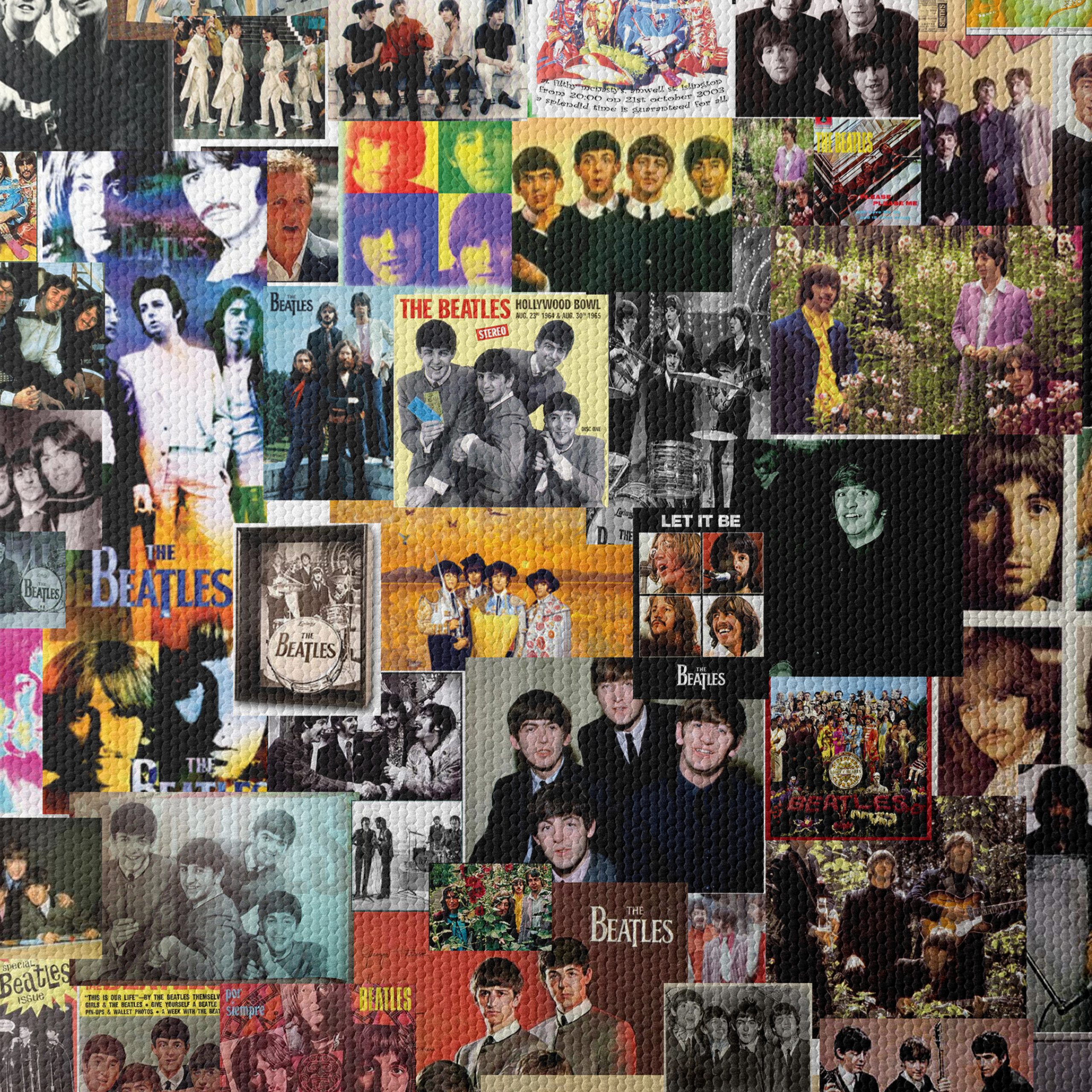 Iconic Beatles Collage Art for Music Lovers - Image 4