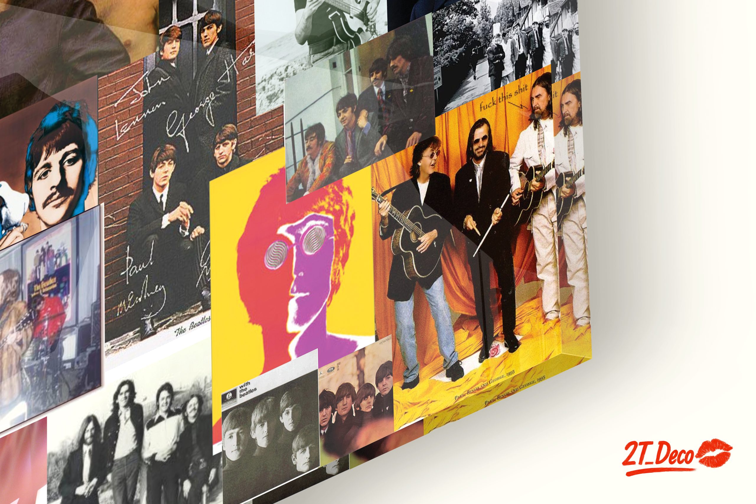 Iconic Beatles Collage Art for Music Lovers - Image 9