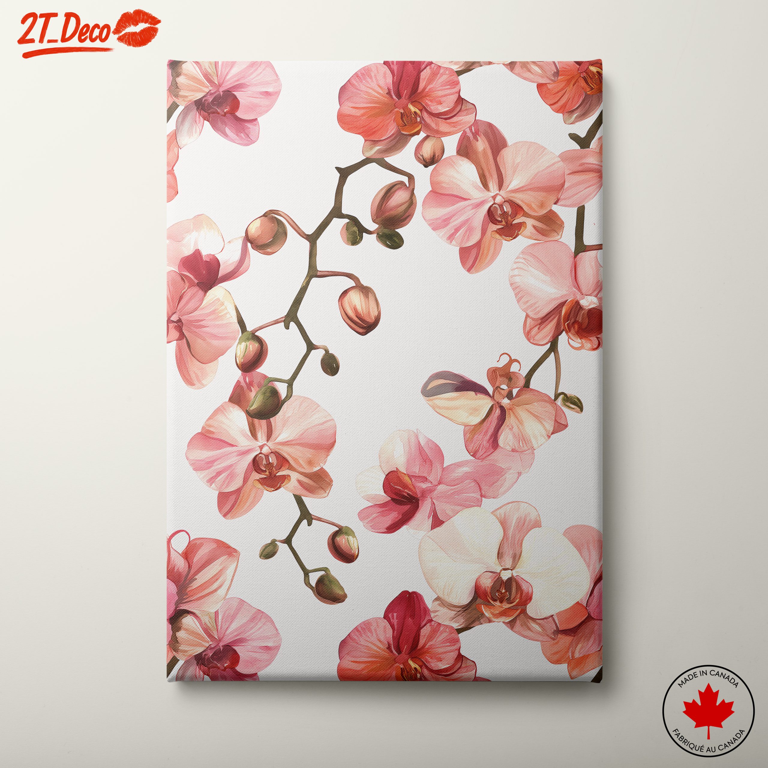 Delicate Orchid Botanical Art Arrangement